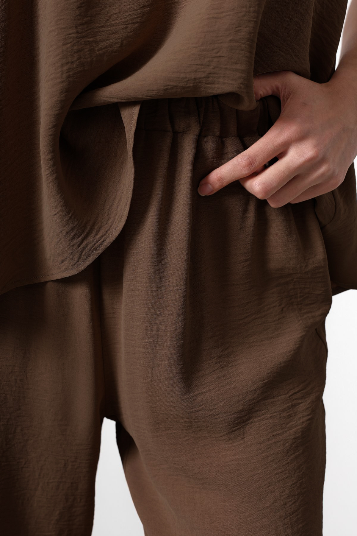 Trendyolmilla  Kahverengi Askılı Dokuma Bluz Dokuma Alt-Üst Takım TWOSS25AU00043 - Görsel 9