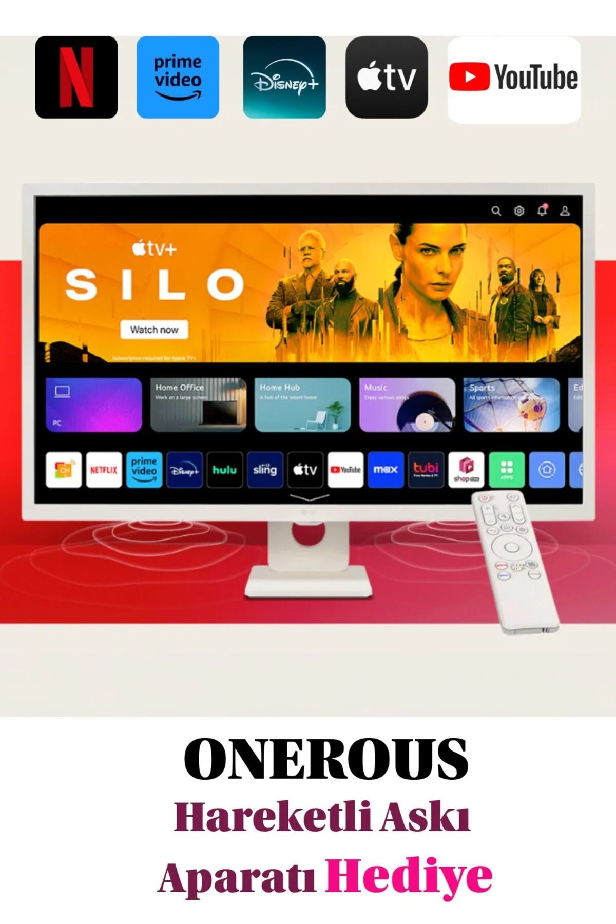 LG WebOS SMART Mönitör TV Wİ-Fİ Apple-Android Bağlantı IPS 1920x1080 FULHD 32 inç 80 Ekran.