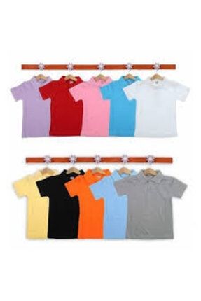 Polo Yaka Tişört Alm Kısa Kol 6-16 Yaş Çocuk Okul Tişört/t-shirt KKJPO