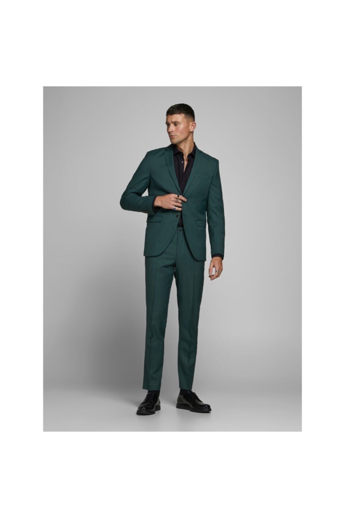 پیراهن جک اند جونز مردانه Pamuk - Poliamid مشکی  راسته Regular/رگولار    بیسیک Daily/روزانه | Jack & Jones 12178125 - تصویر 5