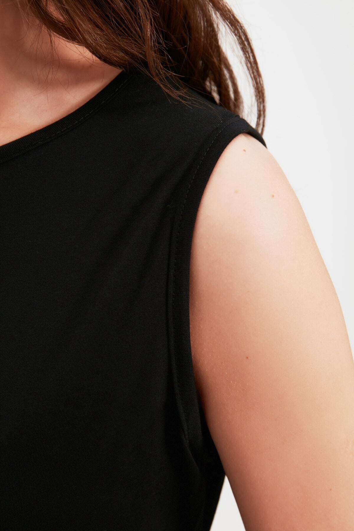 Trendyol Modest-Schwarz-Haut 2er-Pack 100 % Baumwolle gestricktes Futter-Unterwäschekleid TCTAW22UK0110 7