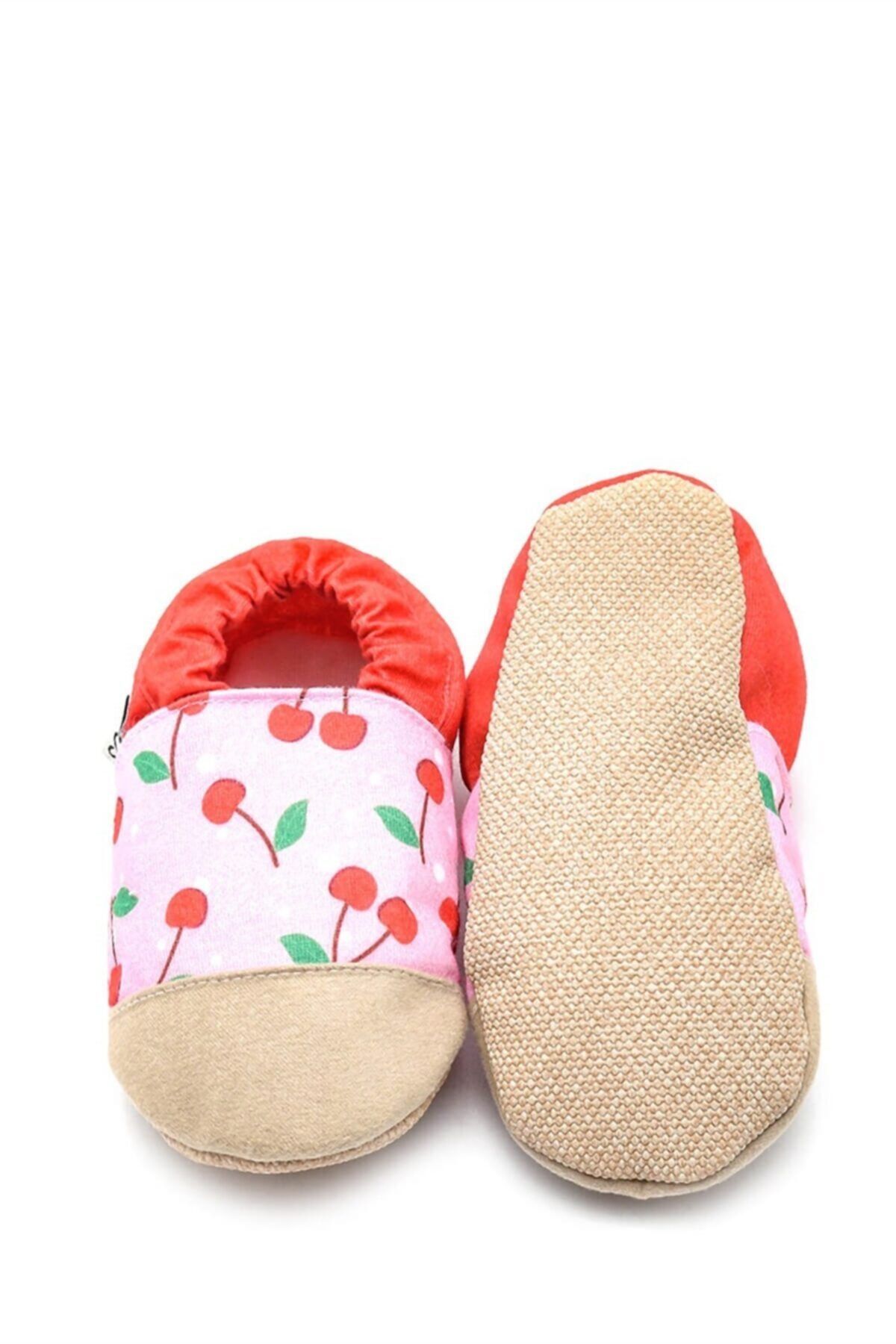 First Step Pamuk Astarlı Kaydırmaz Taban Patik-kiraz-f-830 ZO8337