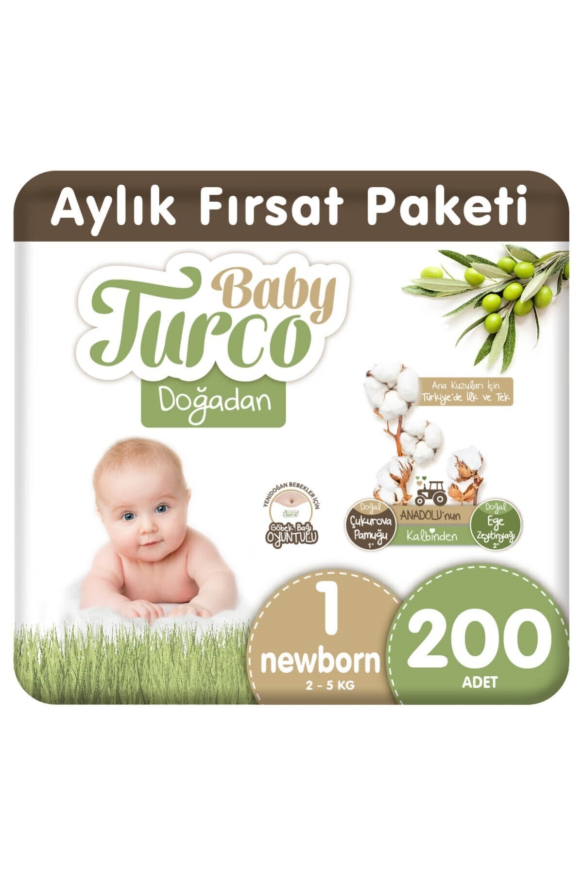 Baby Turco Doğadan 1 Numara Newborn 200 Adet