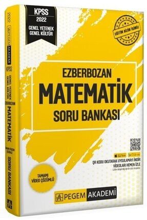 2022 Kpss Matematik Ezberbozan Soru Bankası Video Çözümlü Pegem Akademi Yayınları 978020218876806
