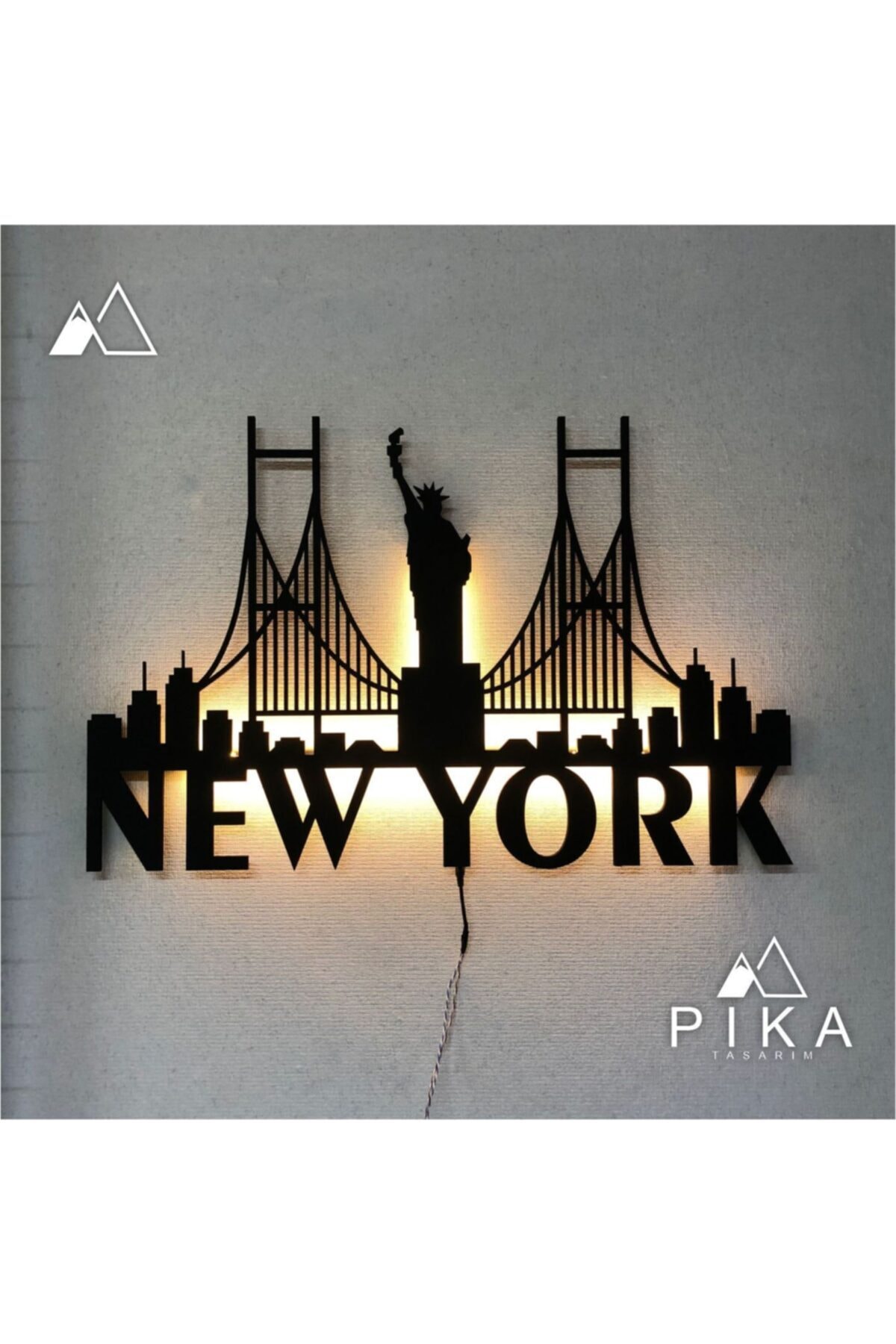 Pika Tasarım New York Led Işıklı Tablo Ahşap Duvar Dekorasyonu Fiyatı Pika Tasarım New York Led Işıklı Tablo Ahşap Duvar Dekorasyonu Fiyatı