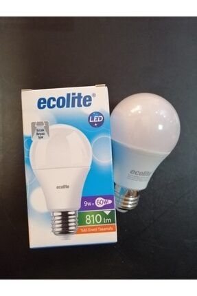 10'lu Paket Ecolite 9w E27 4000k Sıcak Beyaz Işık Led Ampul 0300