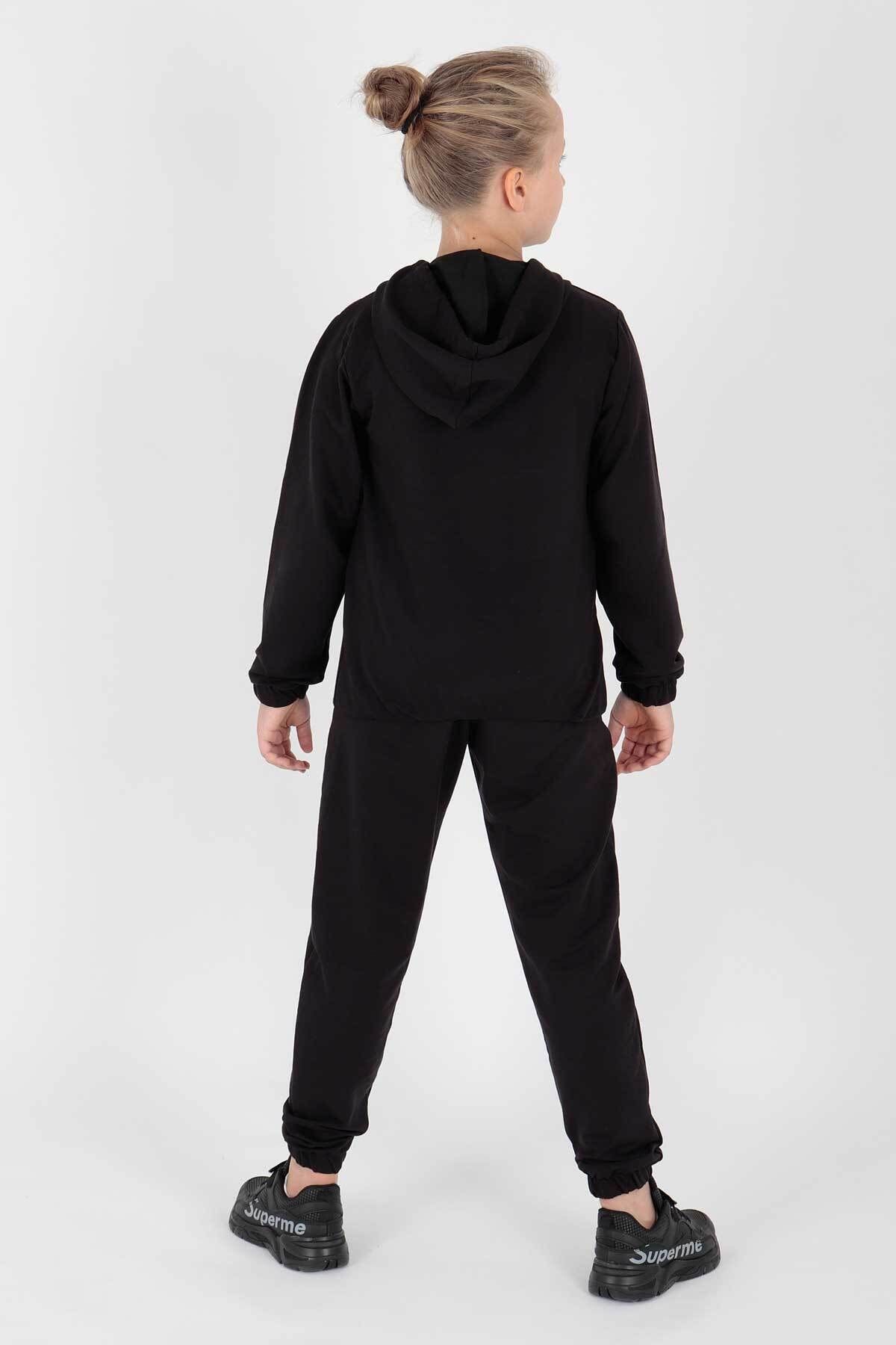 Black track suit for girls top