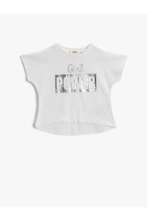 Kız Çocuk EKRU Baskılı T-Shirt Pamuklu 1YKG17116GK