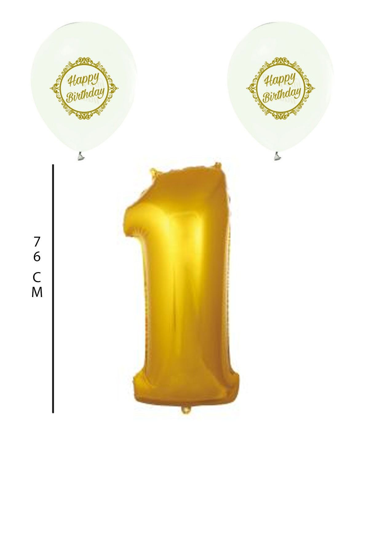 Gold foil 1 hot sale balloon