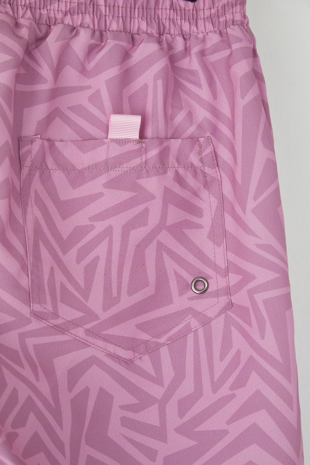 Trendyol Collection-Dusty Rose Standard Size Γεωμετρικό εμπριμέ μαγιό Σορτς θαλάσσης TMNSS24DS00007 7