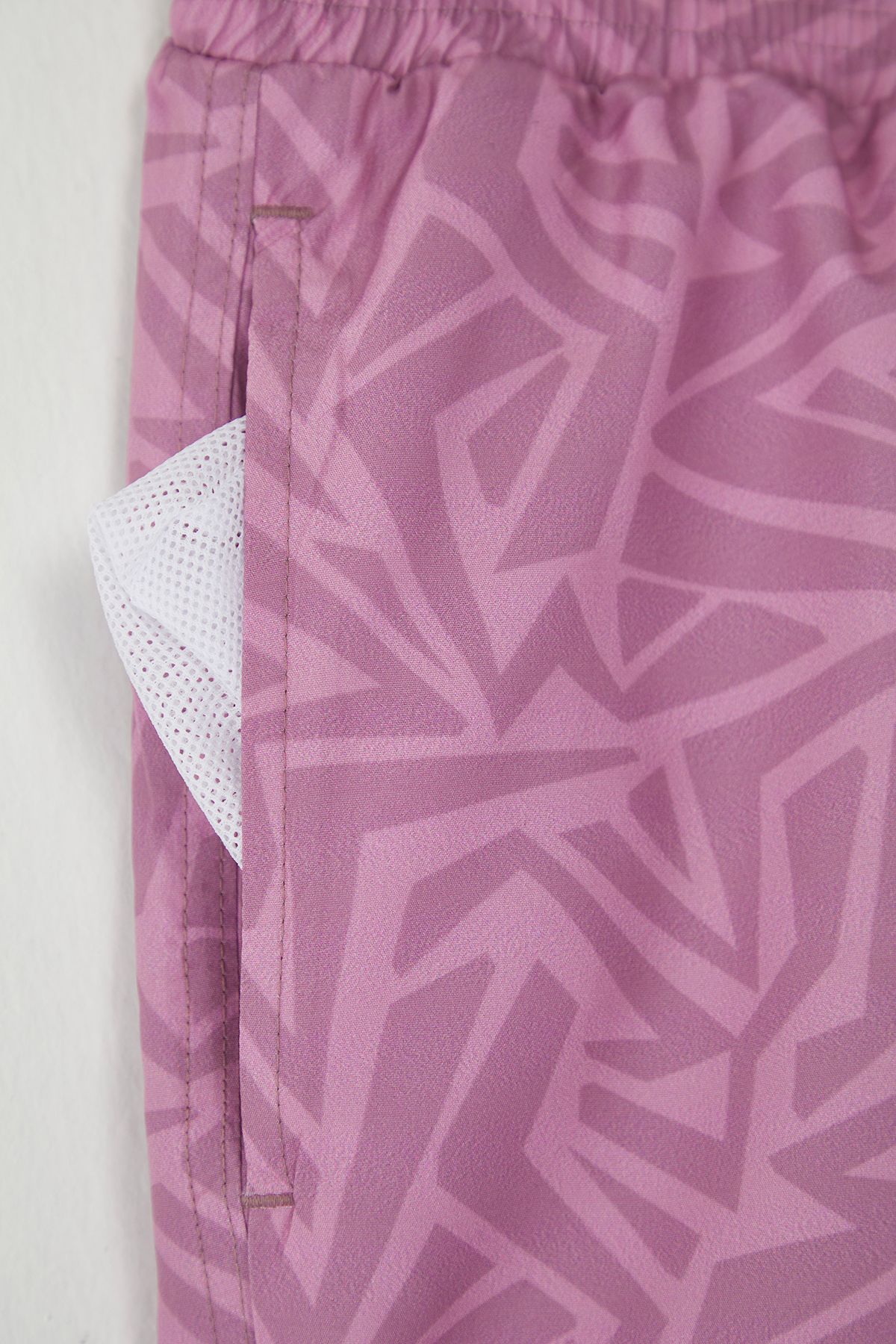 Trendyol Collection-Dusty Rose Standard Size Γεωμετρικό εμπριμέ μαγιό Σορτς θαλάσσης TMNSS24DS00007 6