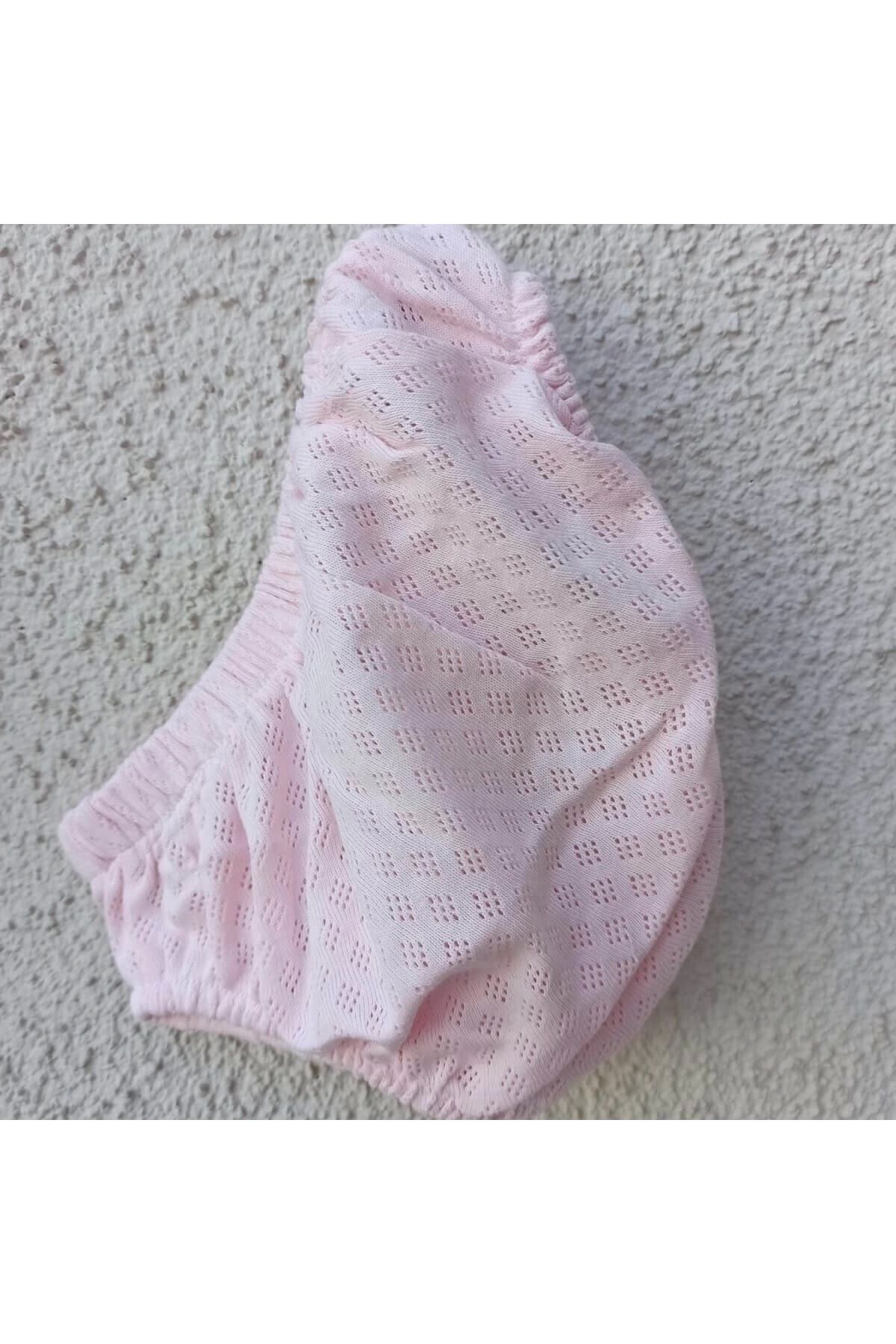 Elci Baby 3-9 Ay Bebek Brode Fiyonklu Külotlu Yazlık Takımı PEMBE