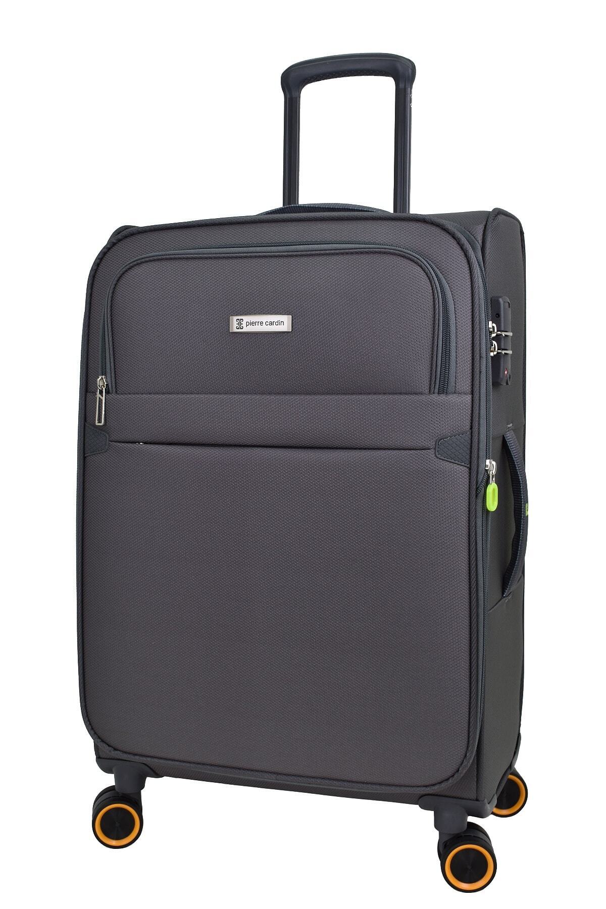 چمدان پارچه‌ای لوکس فوق‌العاده سبک وزن سایز متوسط ​​PC6000 پیر کاردین چمدان Pierre Cardin