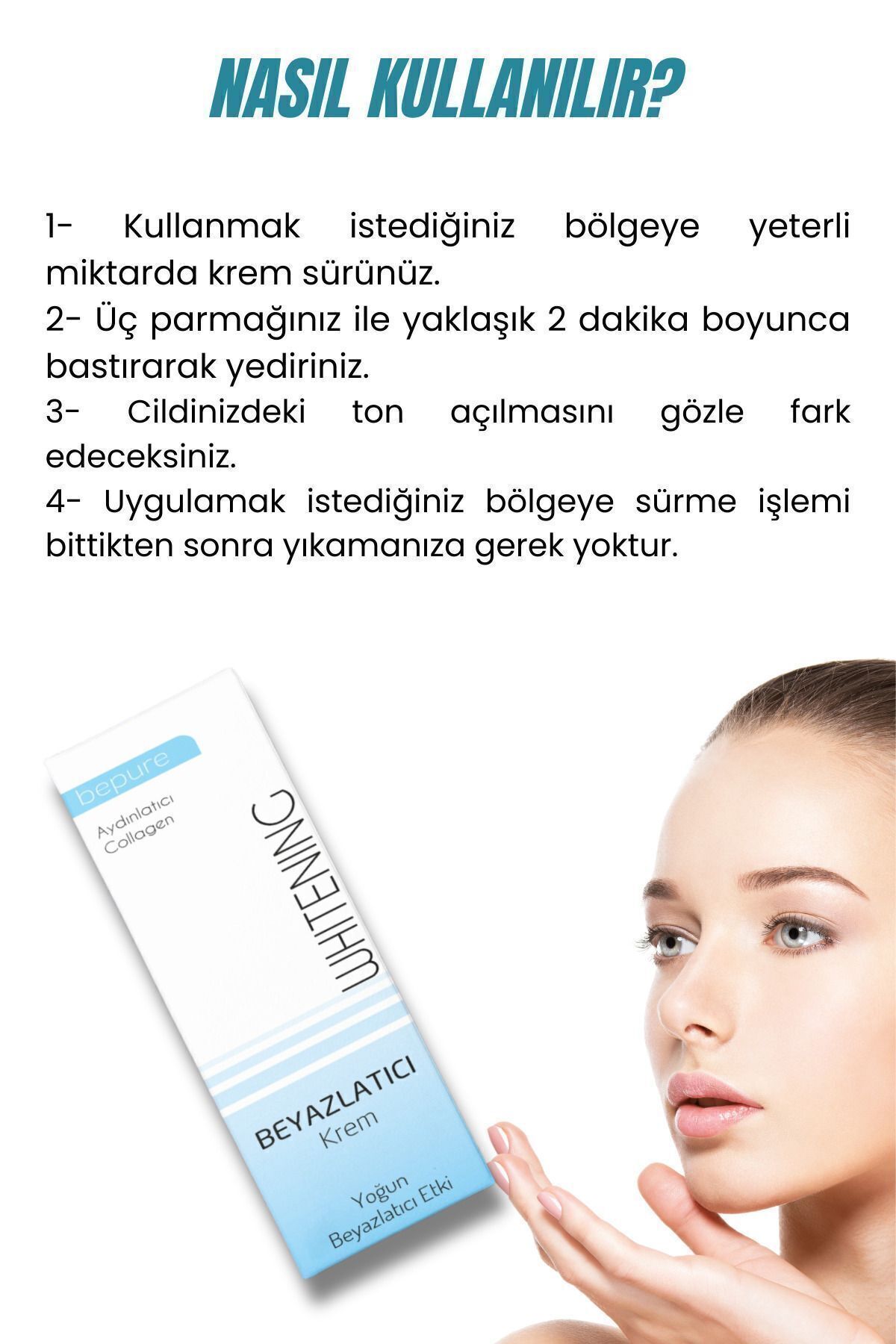 کرم صورت کرمی سفید کننده بدن و ناحیه دستگاه تناسلی سیاه کردن 100 میل Bepure