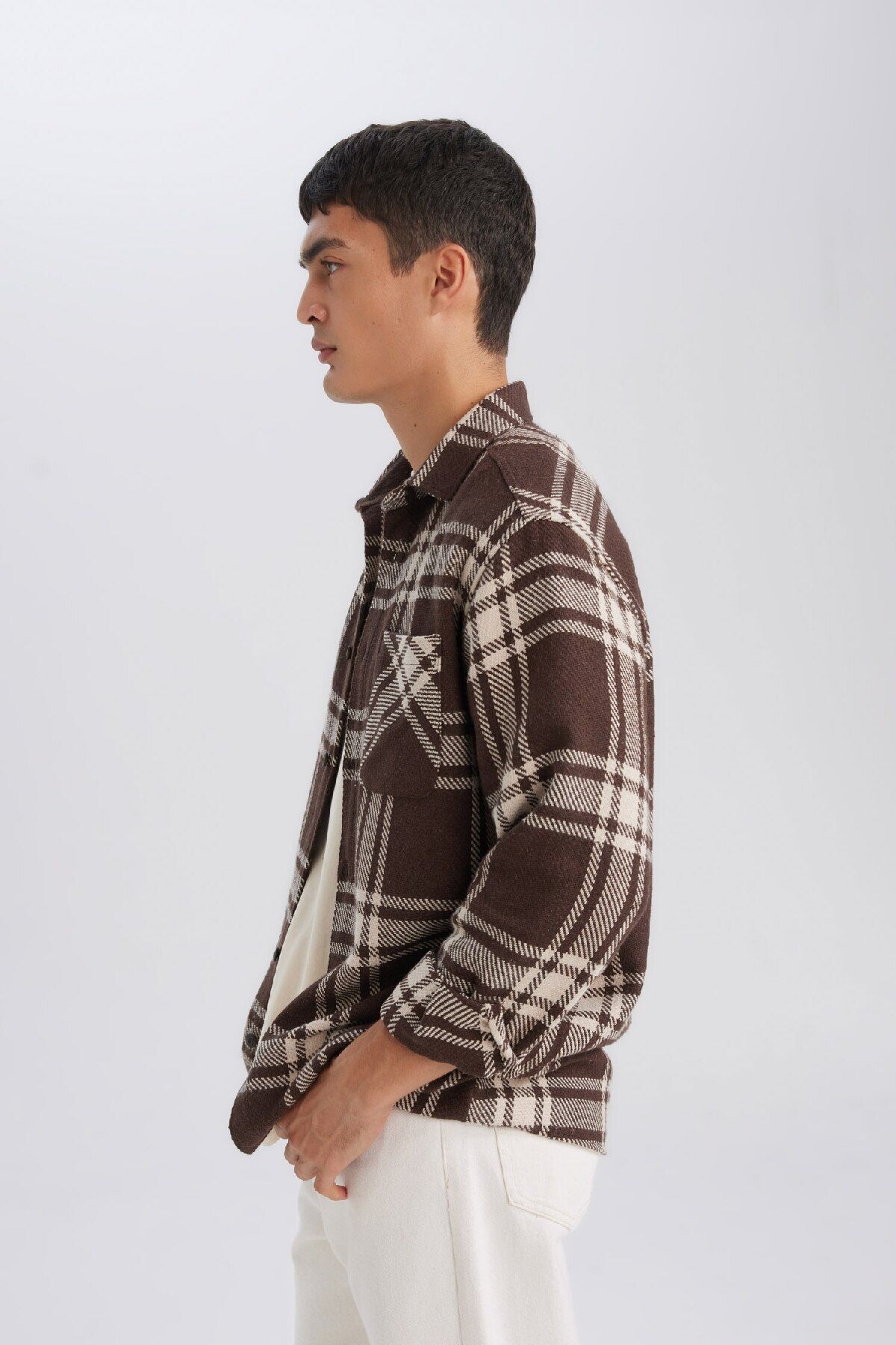 Regular Fit Kareli Oduncu Flanel Uzun Kollu Gömlek D4132ax24wn - 5