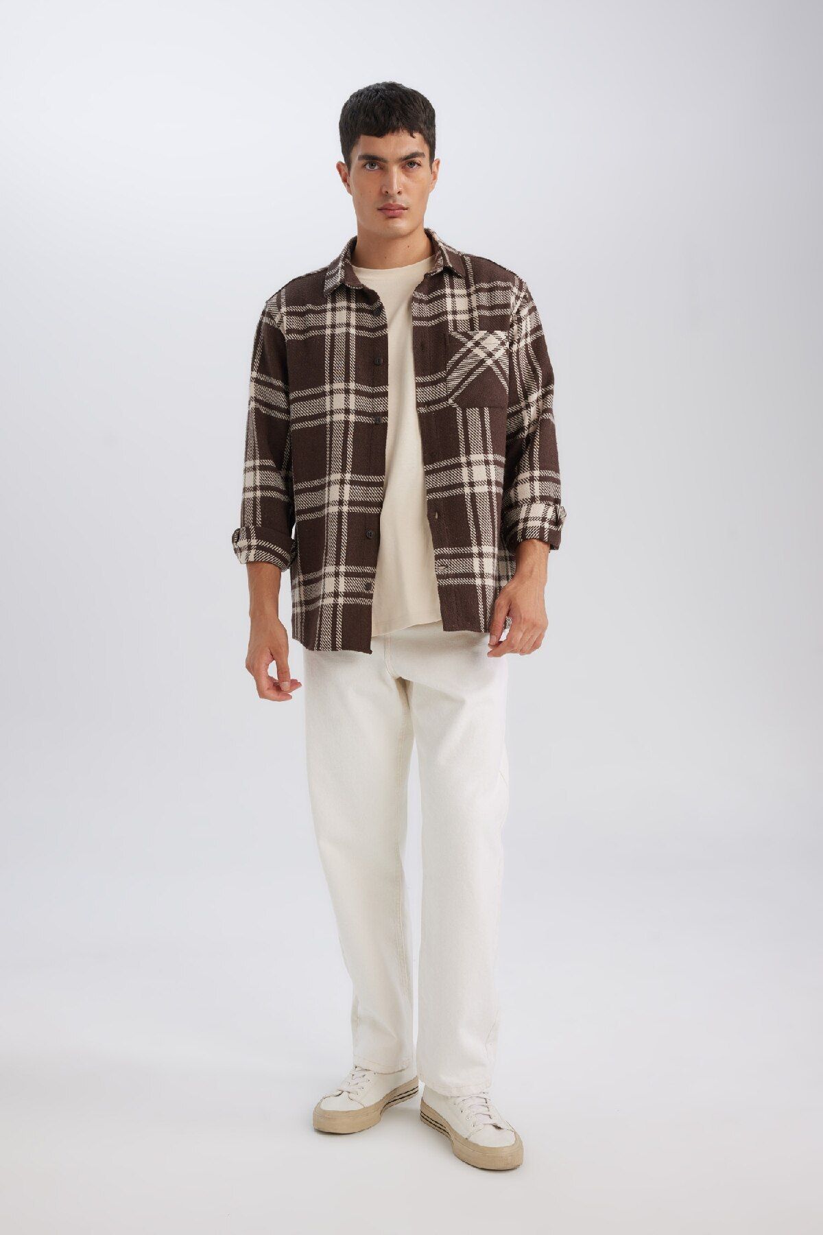 Regular Fit Kareli Oduncu Flanel Uzun Kollu Gömlek D4132ax24wn - 2