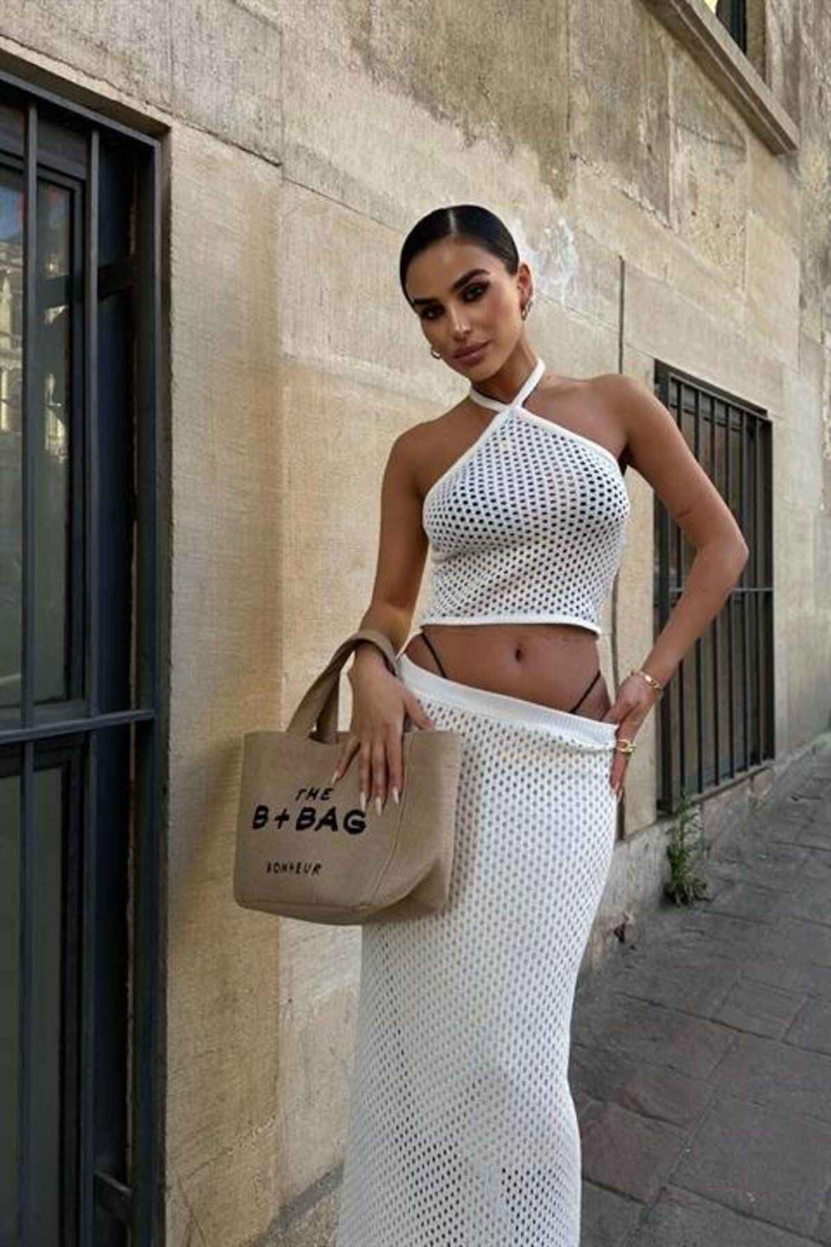 Meleners Sidney Kroşe Crop Takım 9843
