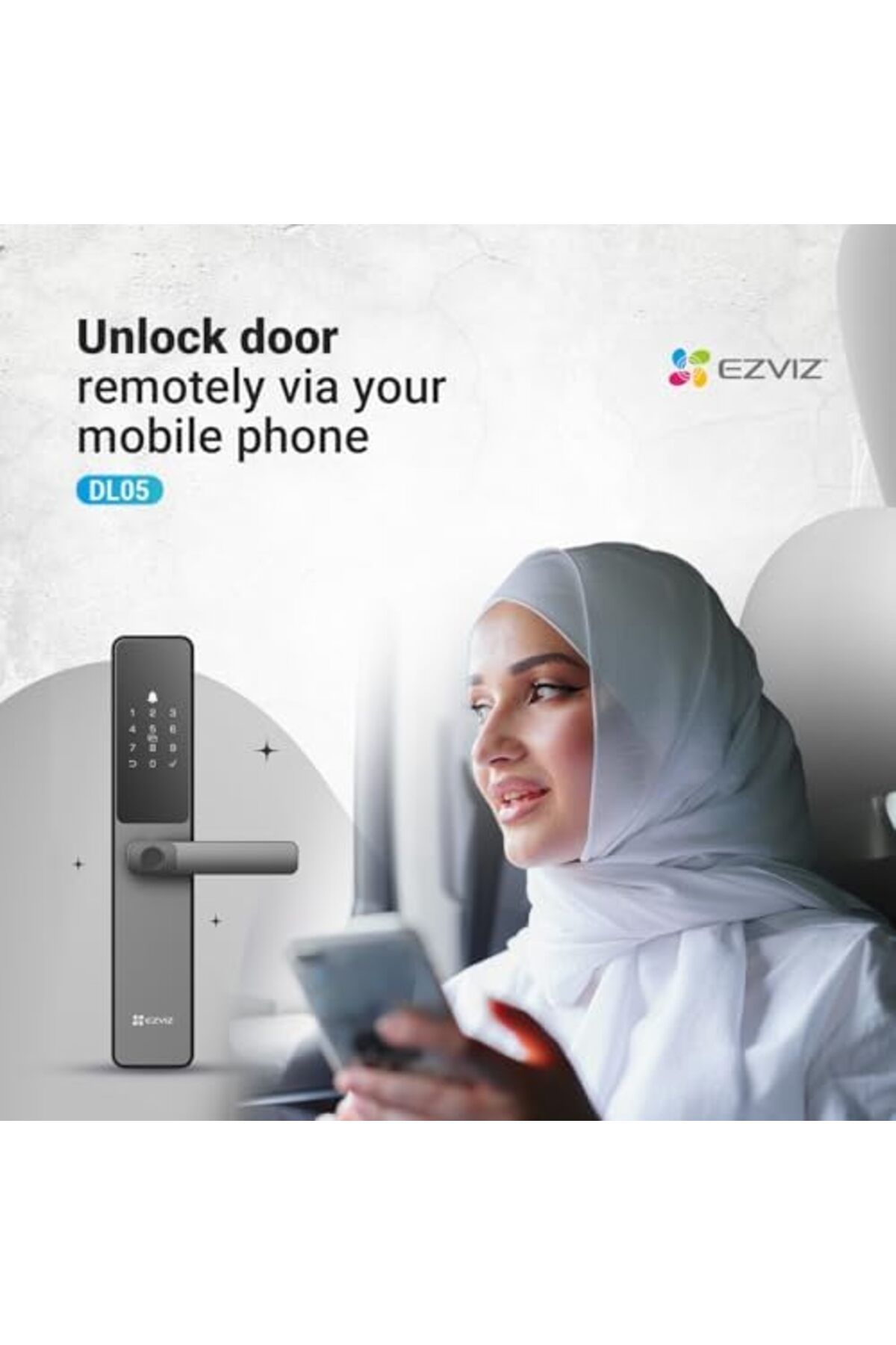EZVIZ-Smart Lock DL05, 7-in-1 Keyless Entry Door Lock 8