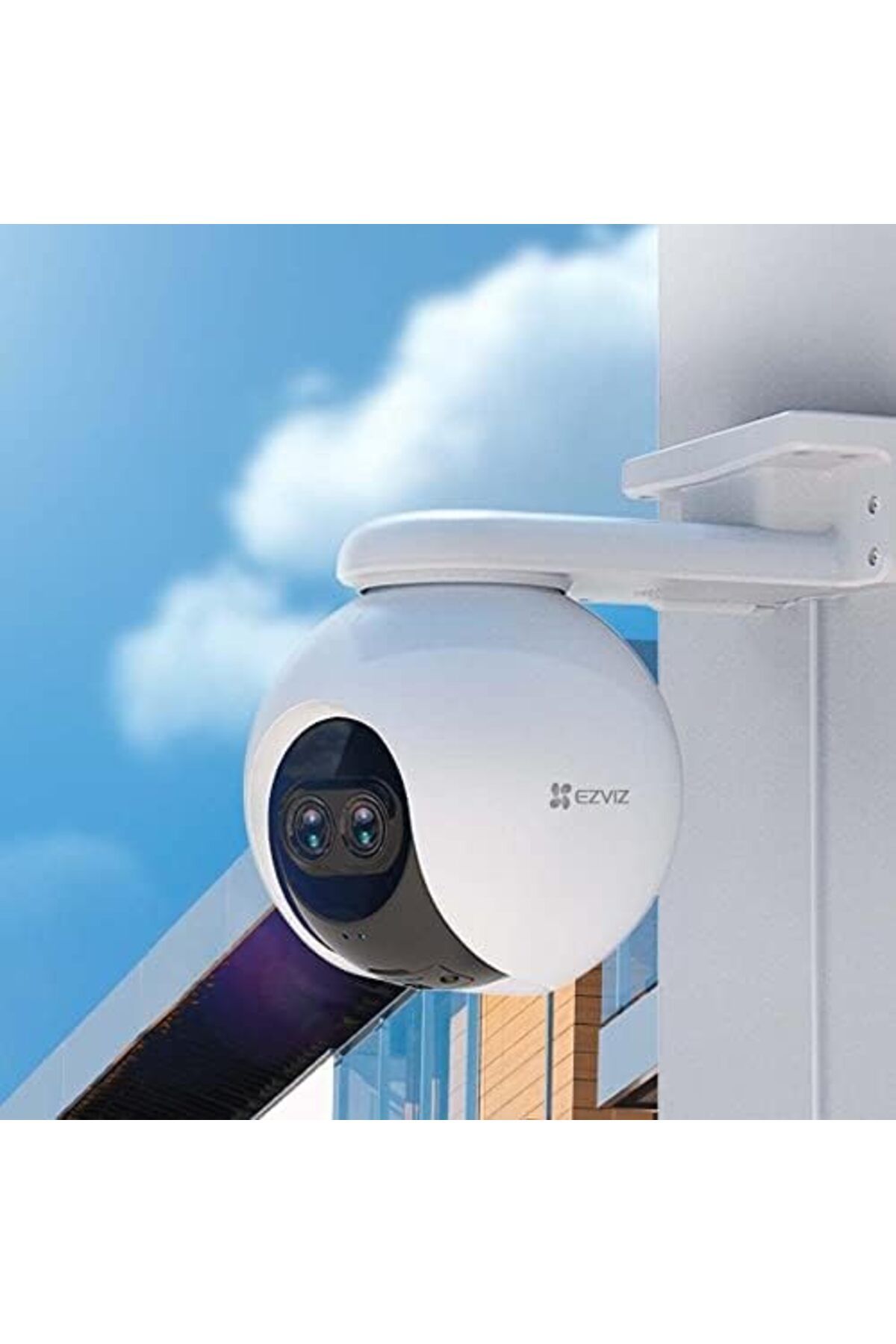 EZVIZ-كاميرا واي فاي مع خاصية التكبير والتصغير، مقاومة للعوامل الجوية، عدسة مزدوجة C8PF 4