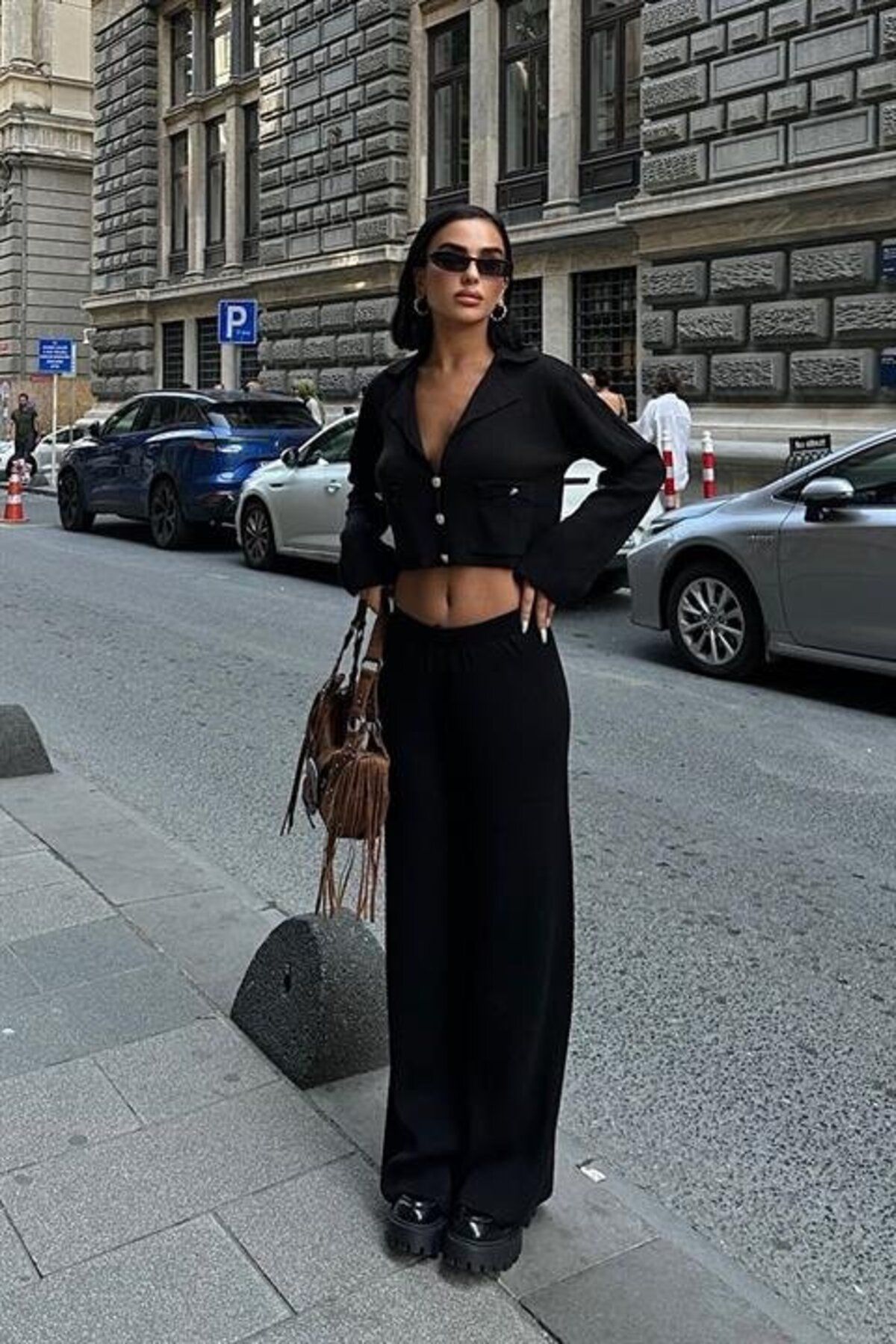novafems Nancy Kruveze Yaka Crop Takım 9954 - 25