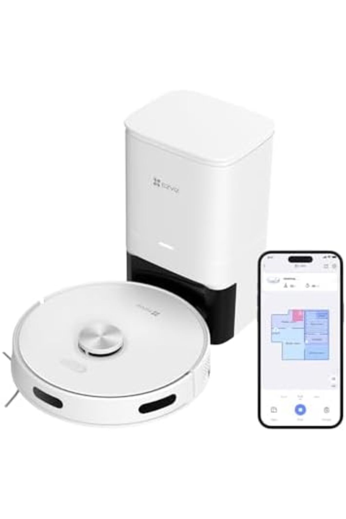 EZVIZ-ممسحة روبوت هوفر RE5 Plus، محطة تفريغ ذاتية سعة 4 لتر 2