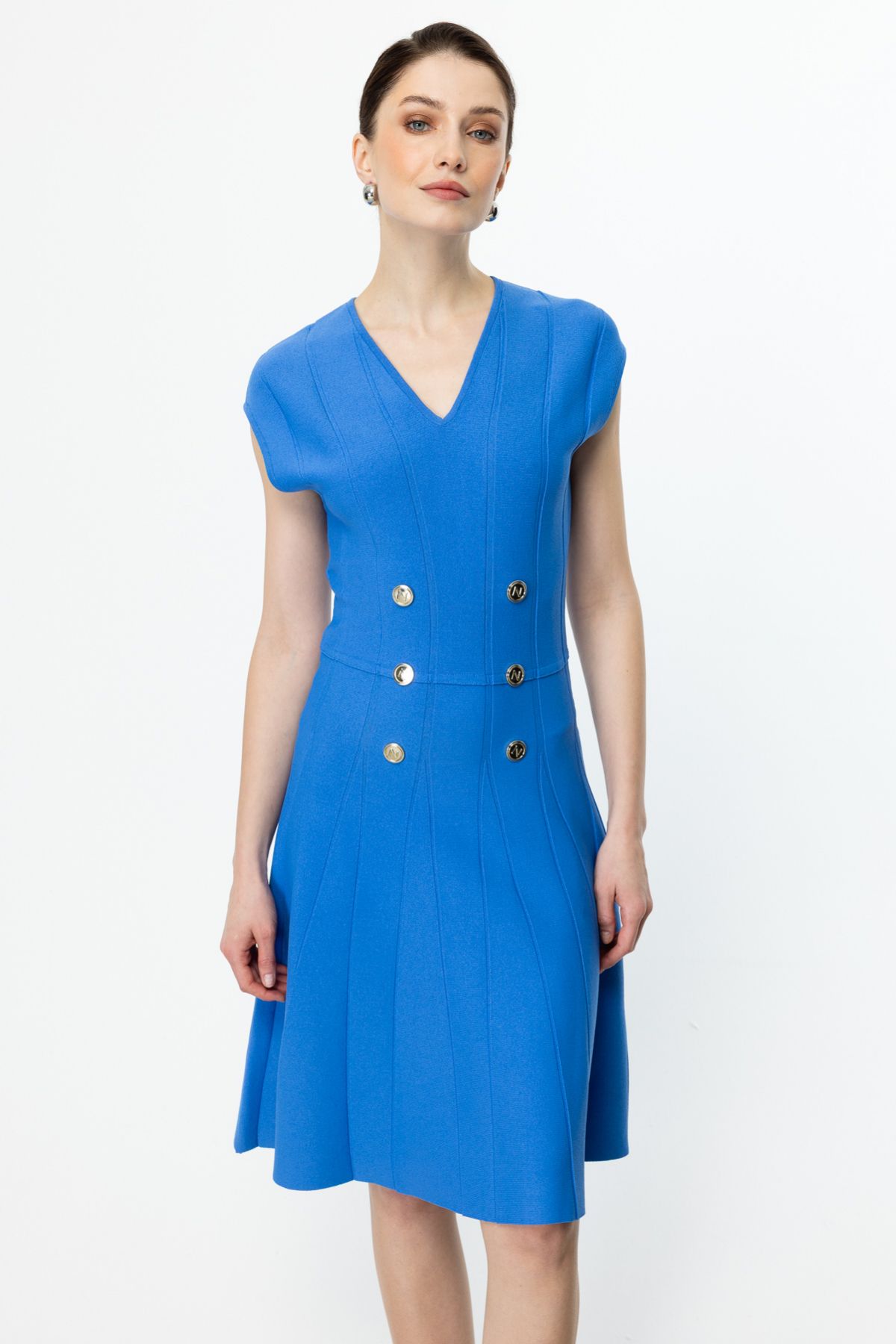 ON-Rochie - Albastru - A-line 3