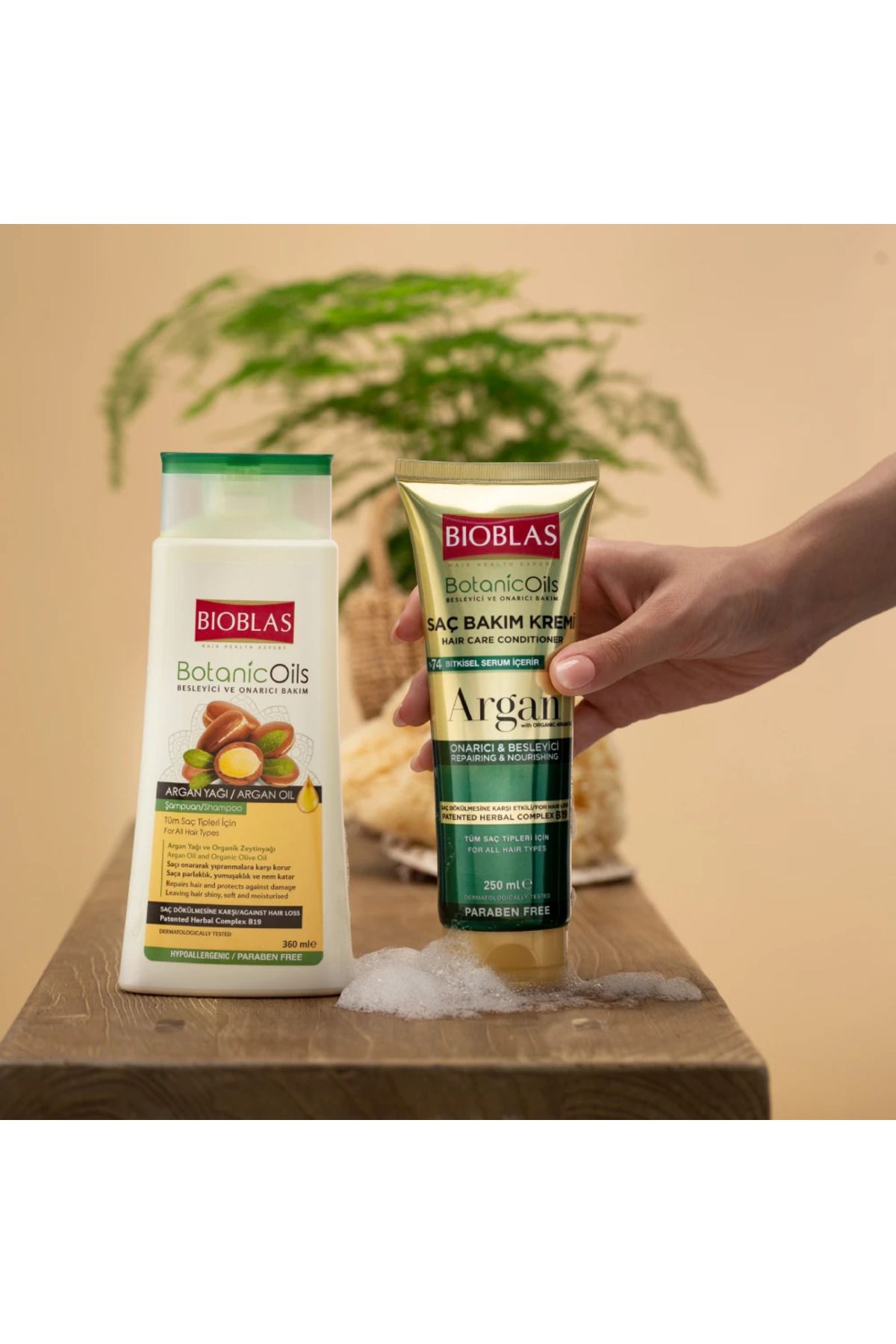 Bioblas-360 Mle 2 Pack Botanic Oils Argan Oil Shampoo 8