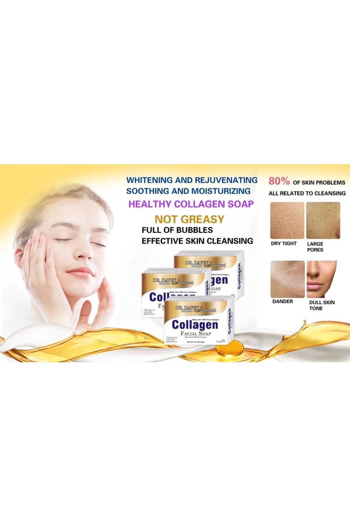 Dr. Davey-DR.DAVEY Collagen Facial Soap Double Whitening 6
