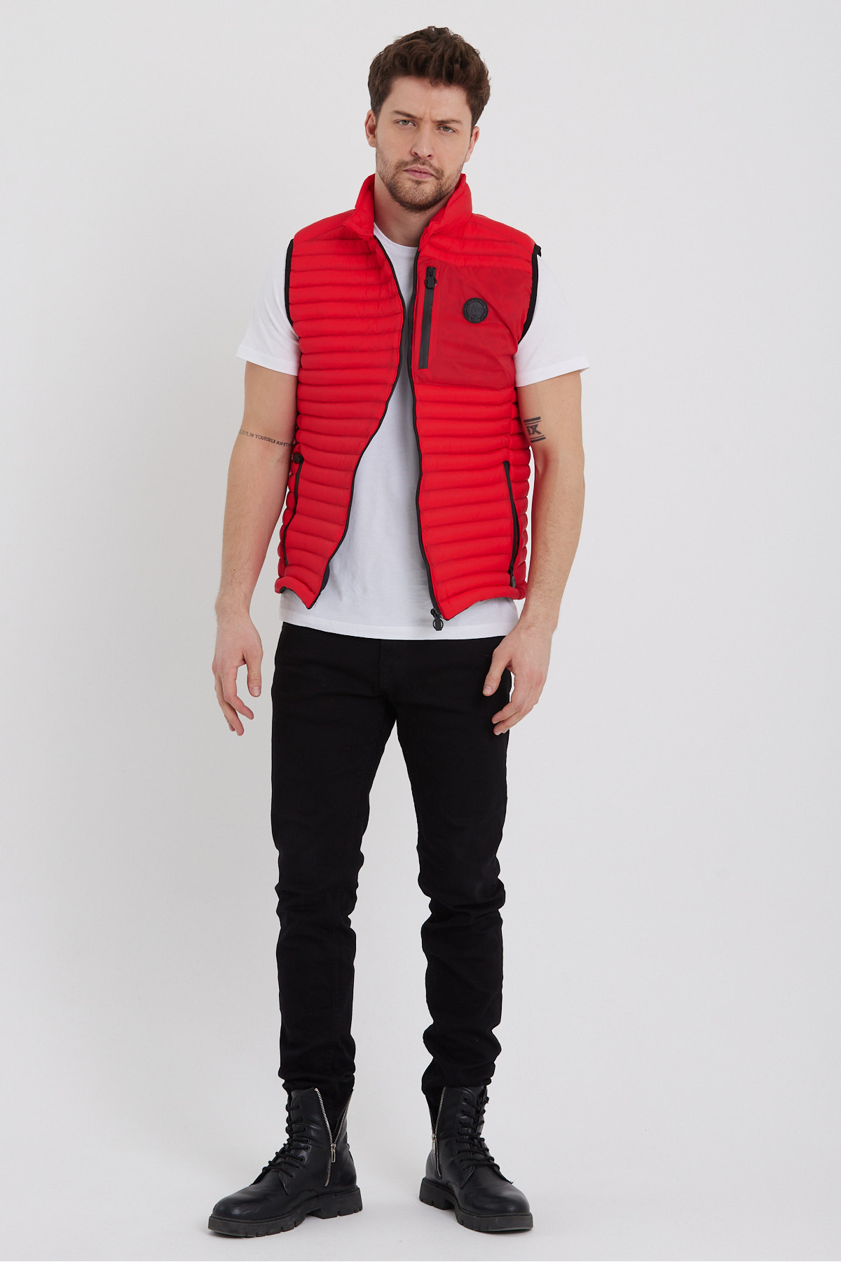 Weyeze-Stand Collar Puffer Vest Ad-K59191Prm 6