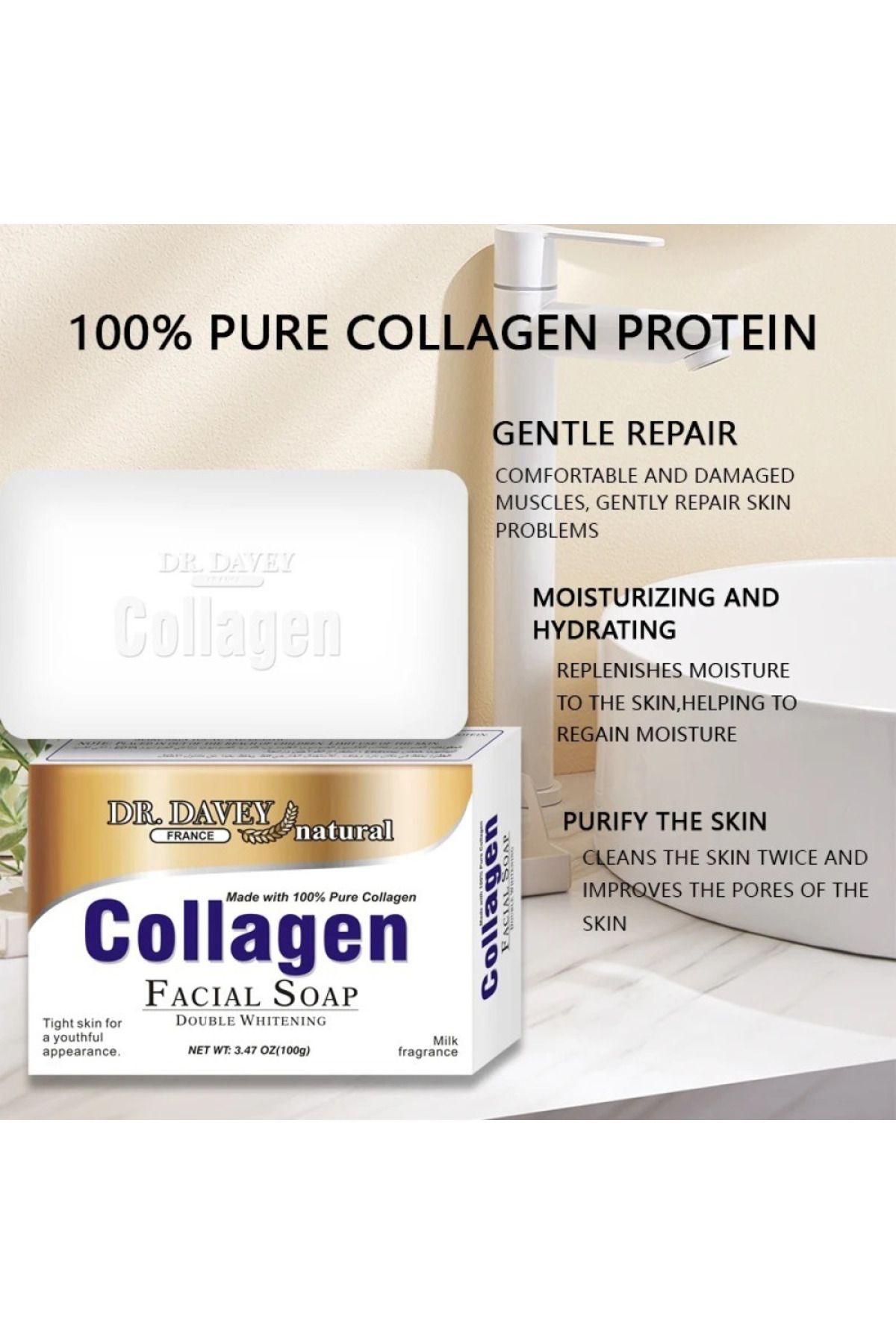 Dr. Davey-DR.DAVEY Collagen Facial Soap Double Whitening 3