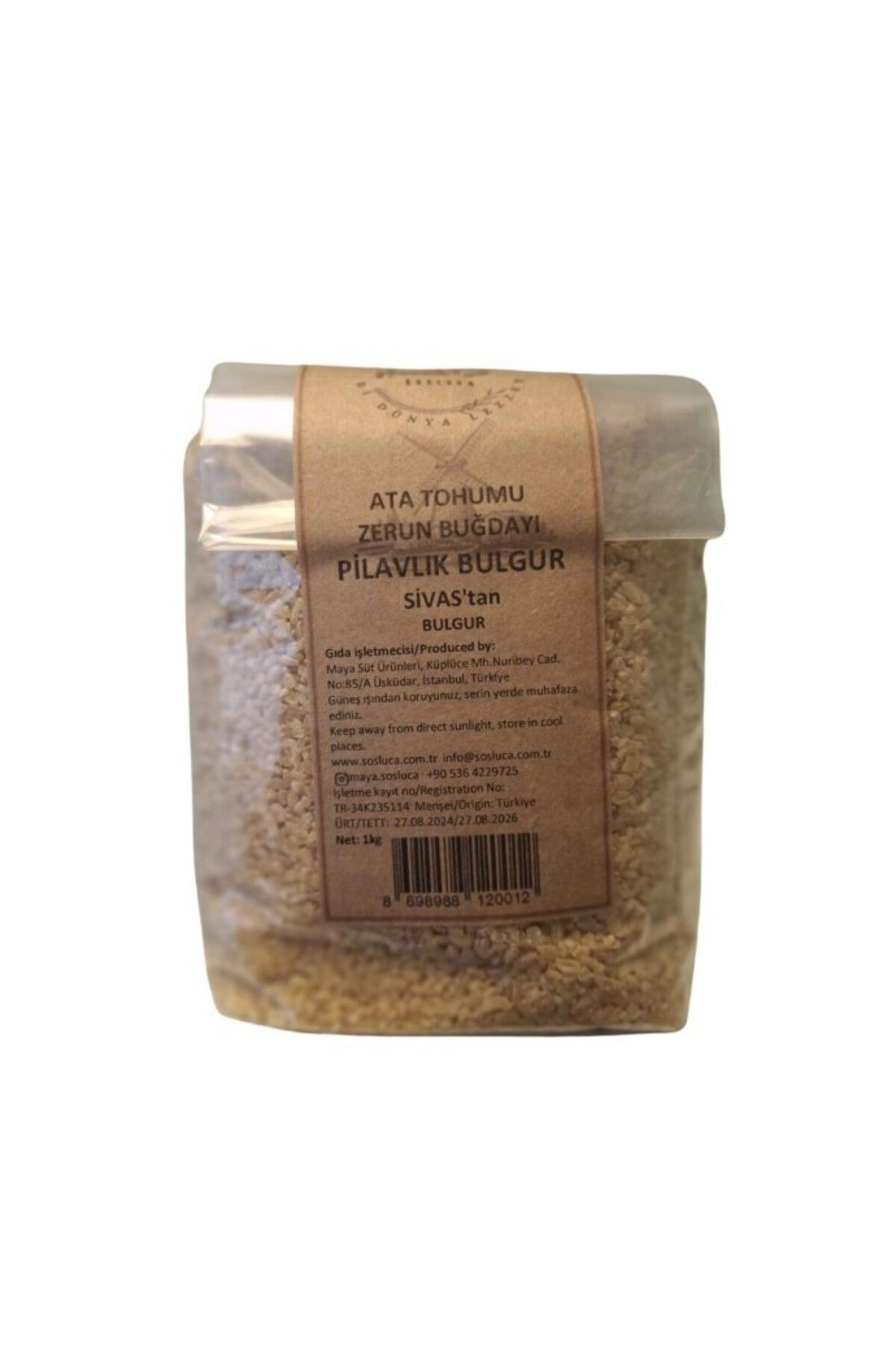maya sosluca Ata Tohumu Köftelik Bulgur 1 Kg