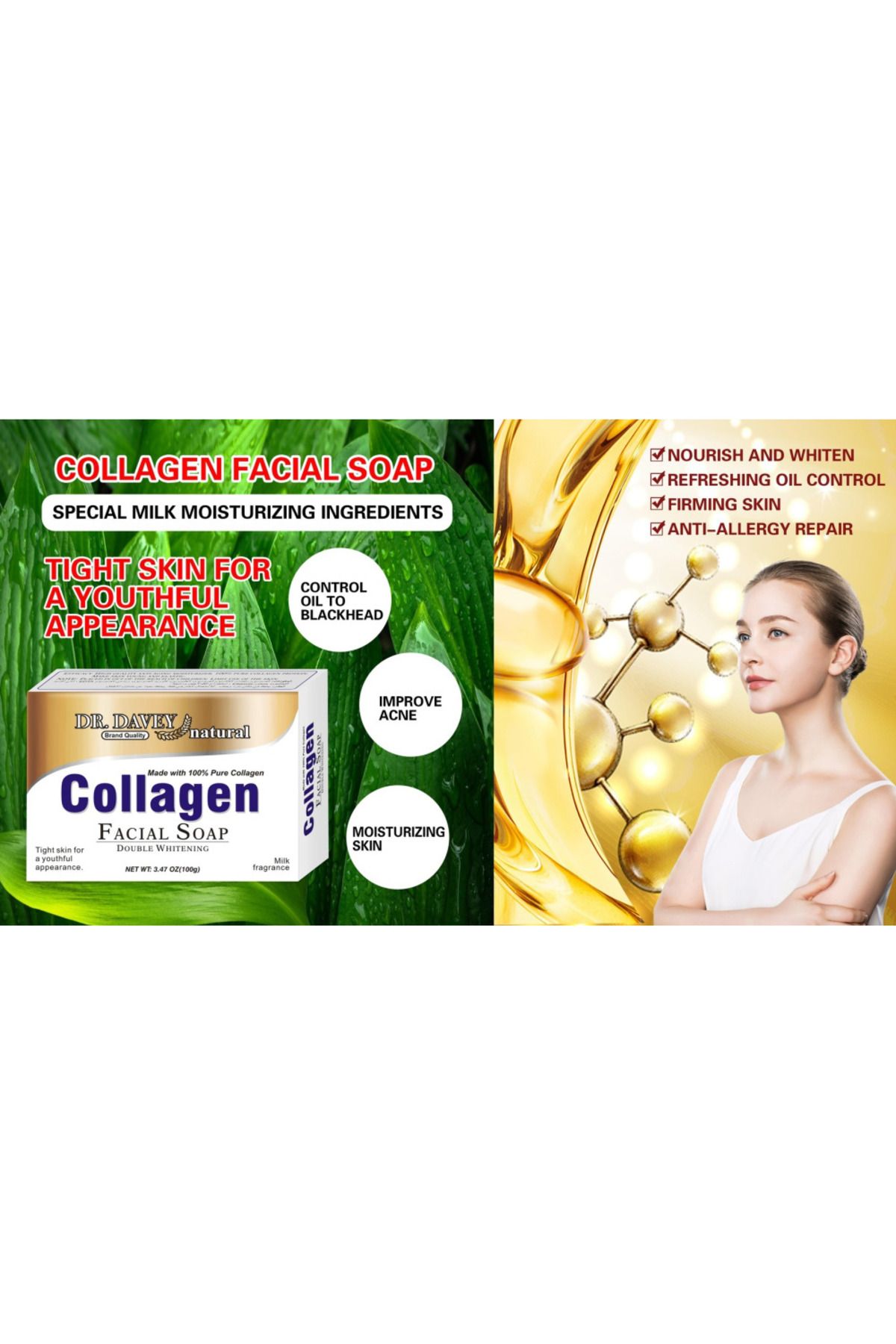 Dr. Davey-DR.DAVEY Collagen Facial Soap Double Whitening 7