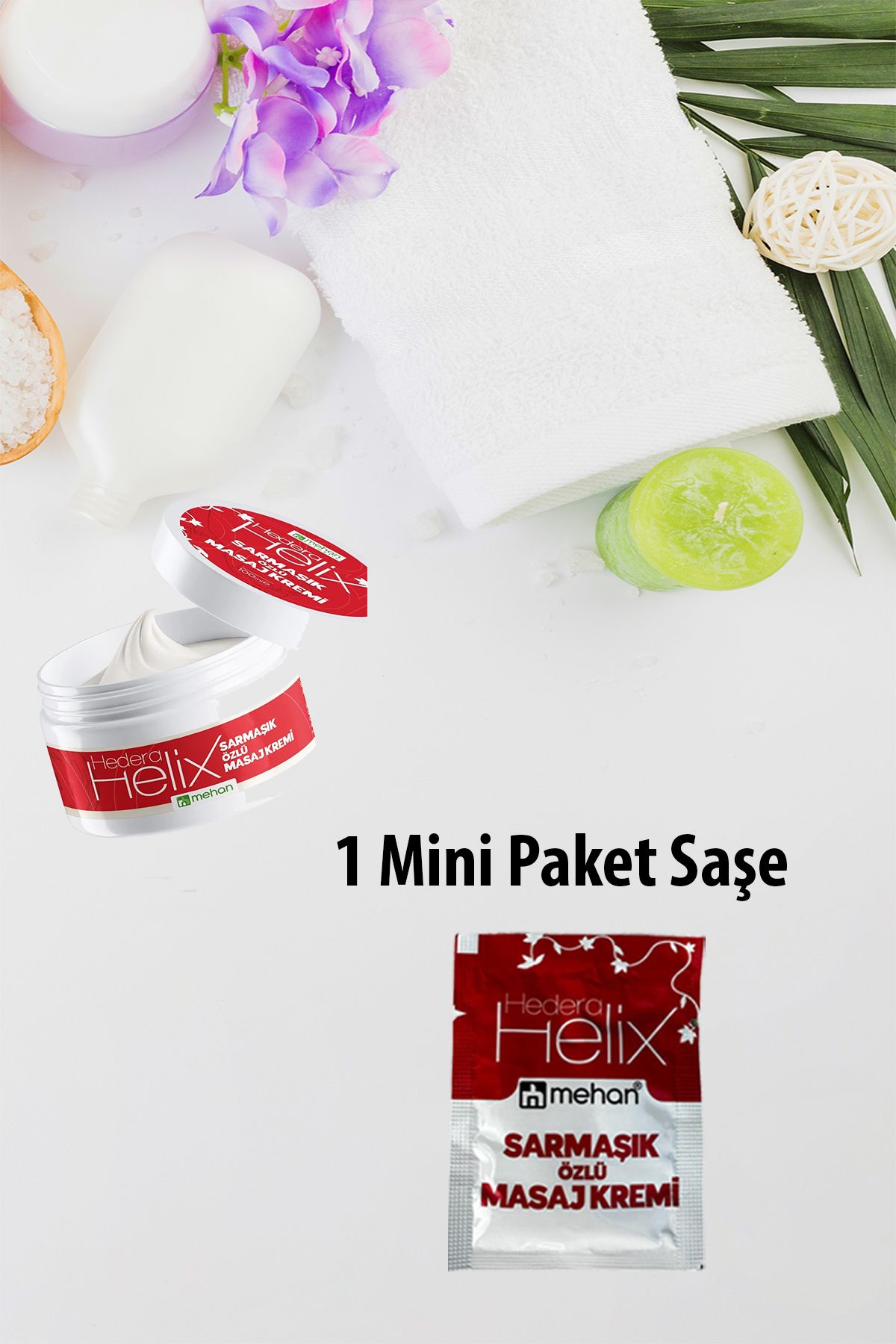 Evnalia Cep Boy Mini Masaj Kremi Hedera Helix Sarmaşık Okaliptus Karabaş Özlü Yatıştırıcı 1 Adet Saşe 3ml