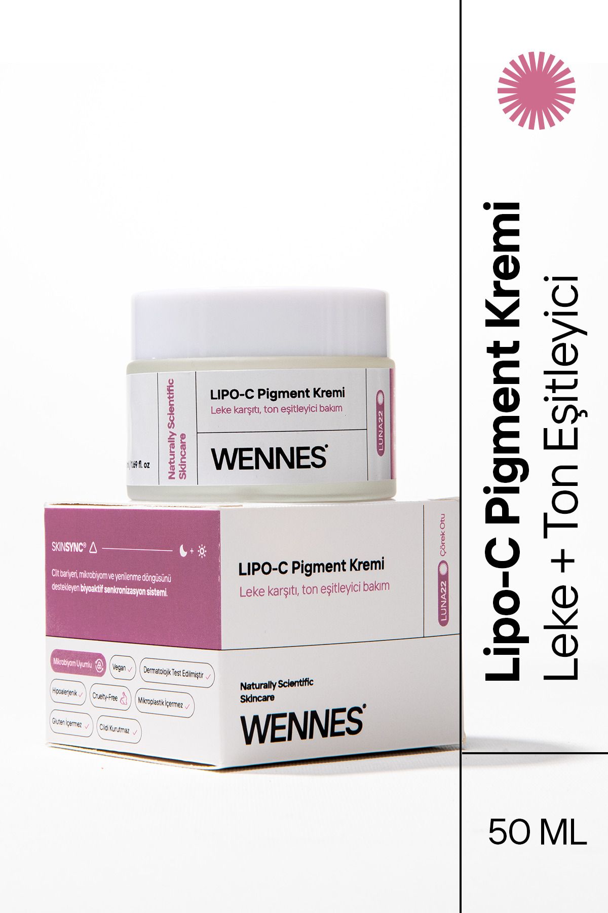 Wennes Lipo-C Pigment Kremi | Cilt Tonu Eşitleyici ve Aydınlatıcı, C Vitamini ve Çörek Otu Luna22