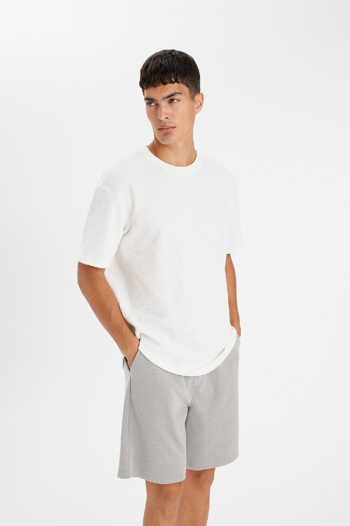 DeFacto-Basic Straight Shorts with Regular Fit Pockets D7925Ax24Sm 3