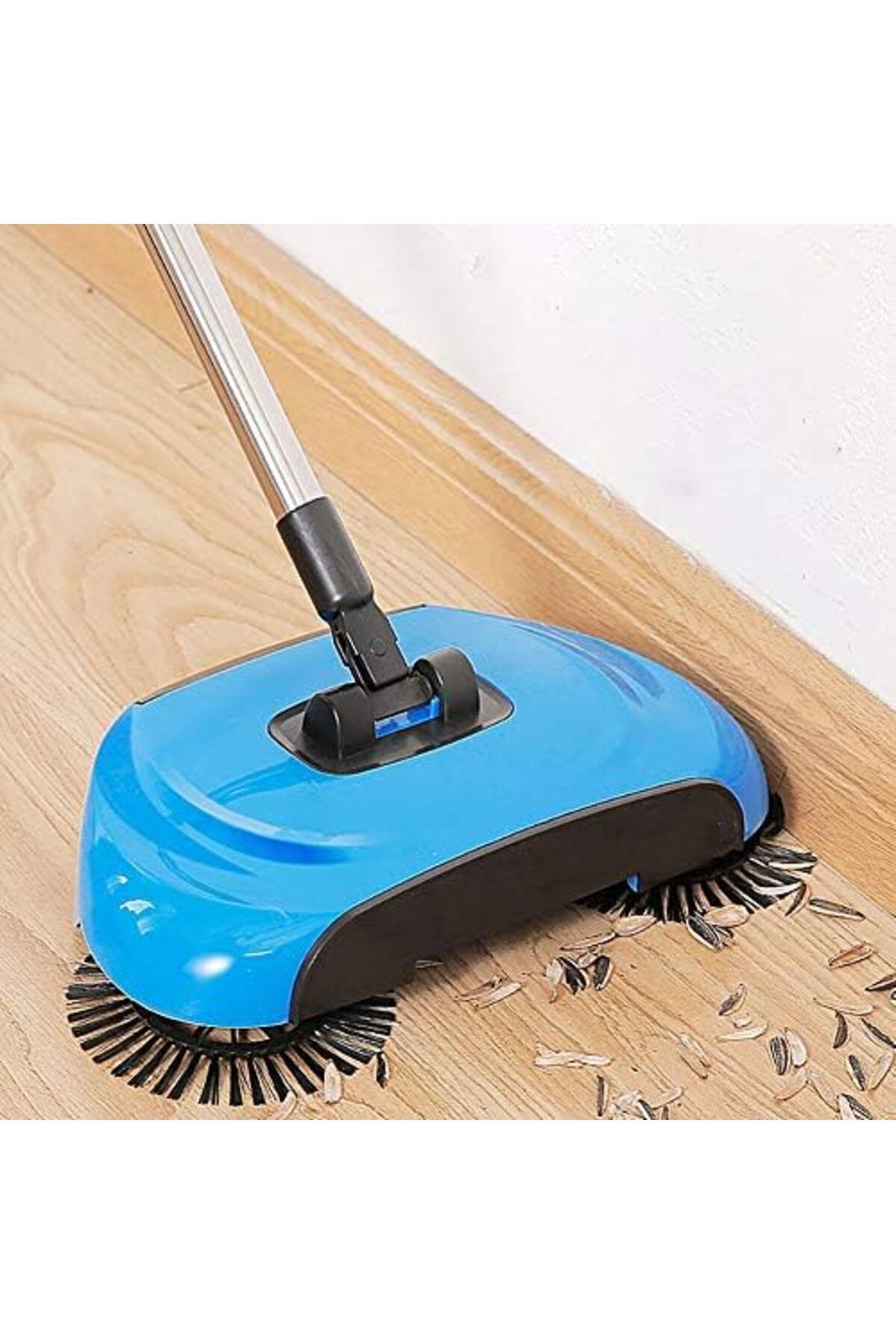 Generic-Automatic Sweeper Broom Hand Push Non-Electric Cordless 360 Degree Rotating Floor Cleaner Multicolor 2