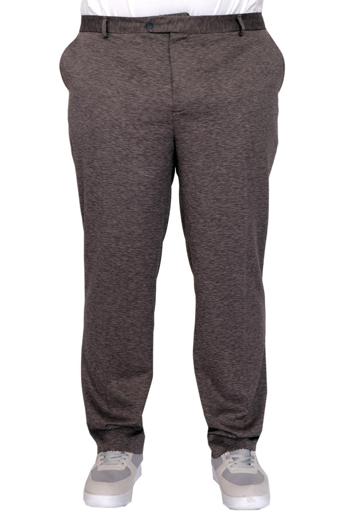 ModeXL-Pantaloni din stofă pentru bărbați de mărime mare Mode XL 21027 Gri 3
