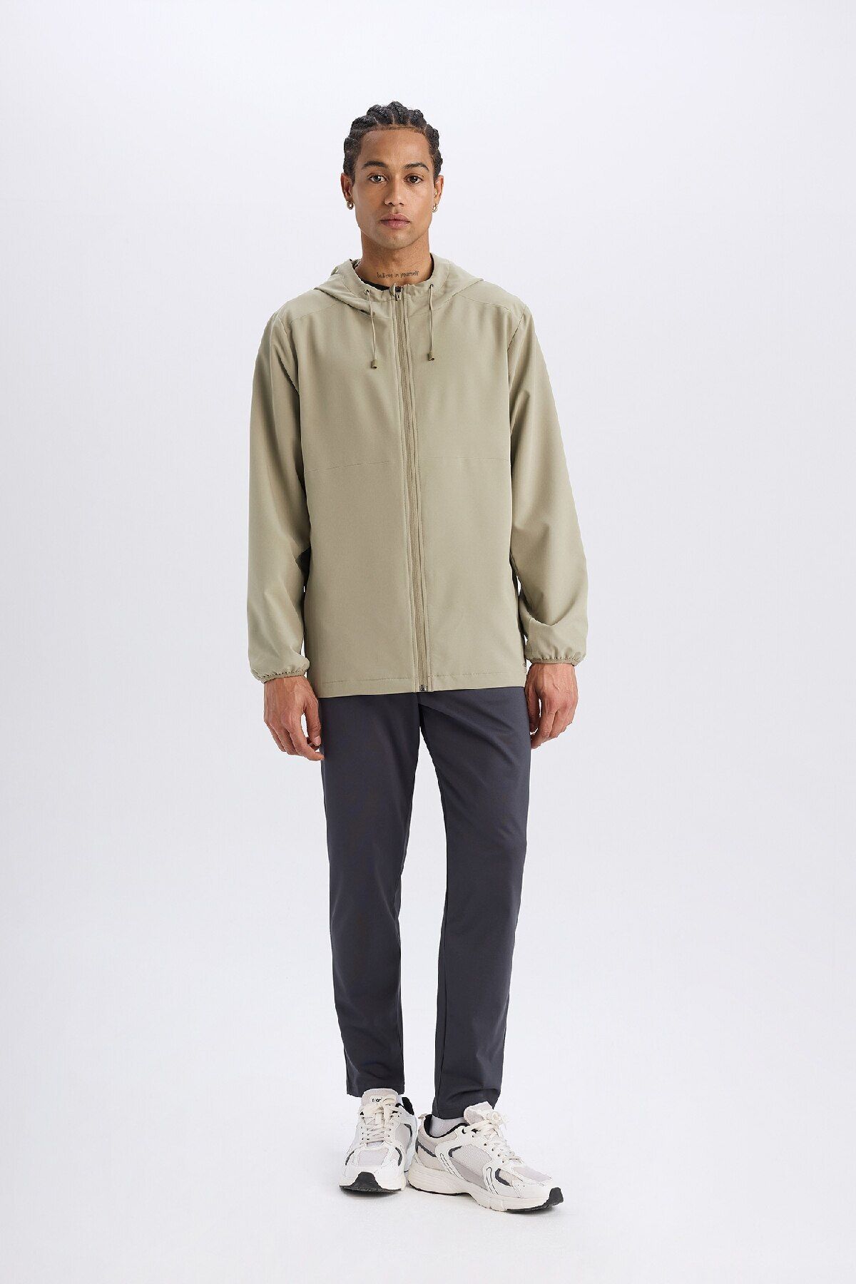 DeFacto-Defactofit - Hooded and Zippered Regular Fit Coat D6179Ax25Sp 2