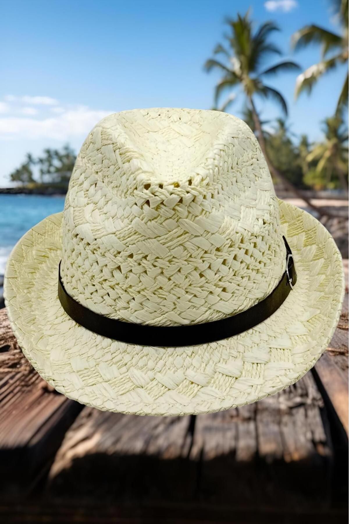 Mood Agenda-Unisex Organic Straw Jackson Knitted Fedora Hat Straw Hat 7