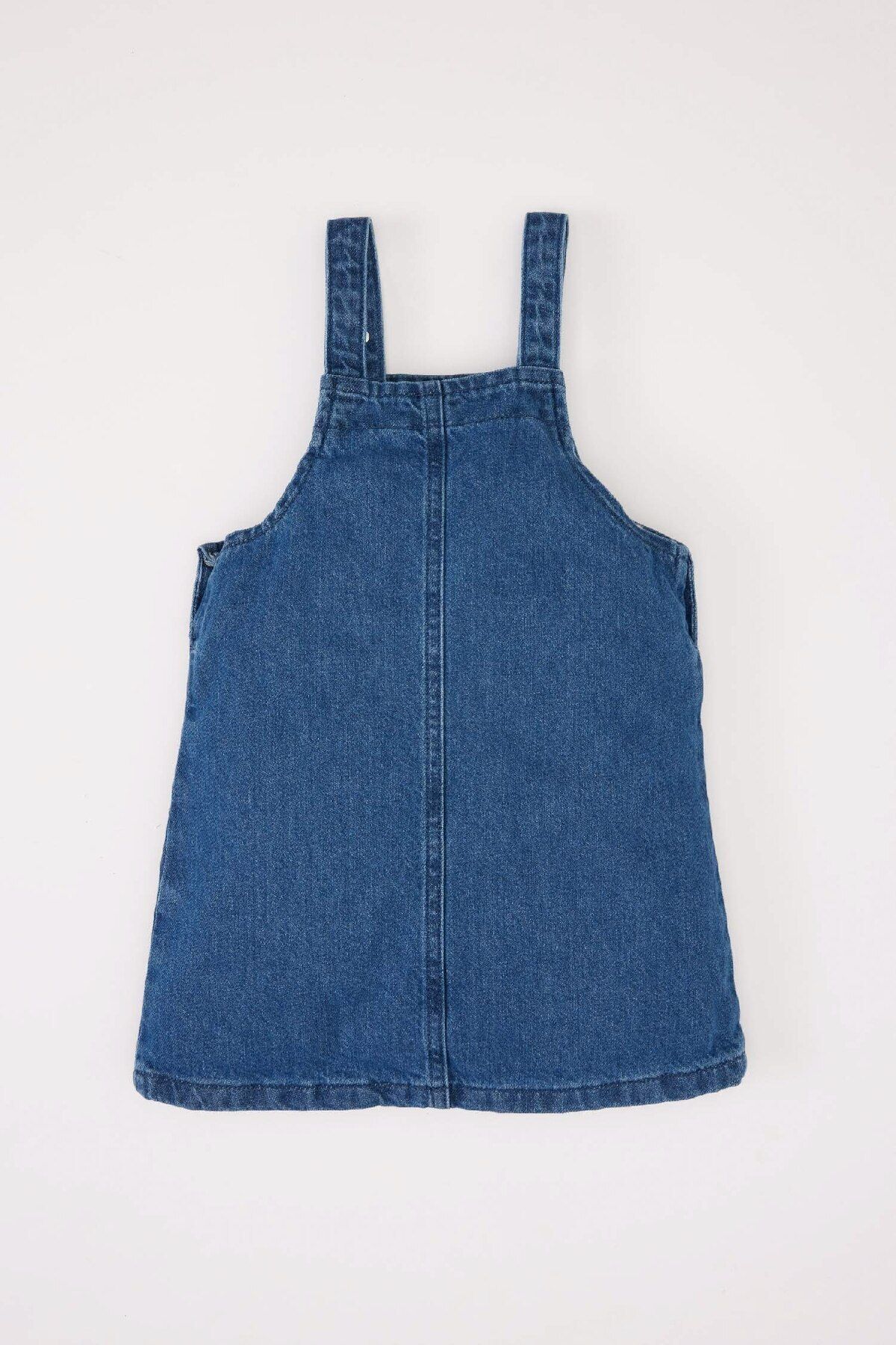 DeFacto-Gewebter Jean-Salat-Overall für Babys mit Etikett D7877A525SP 3