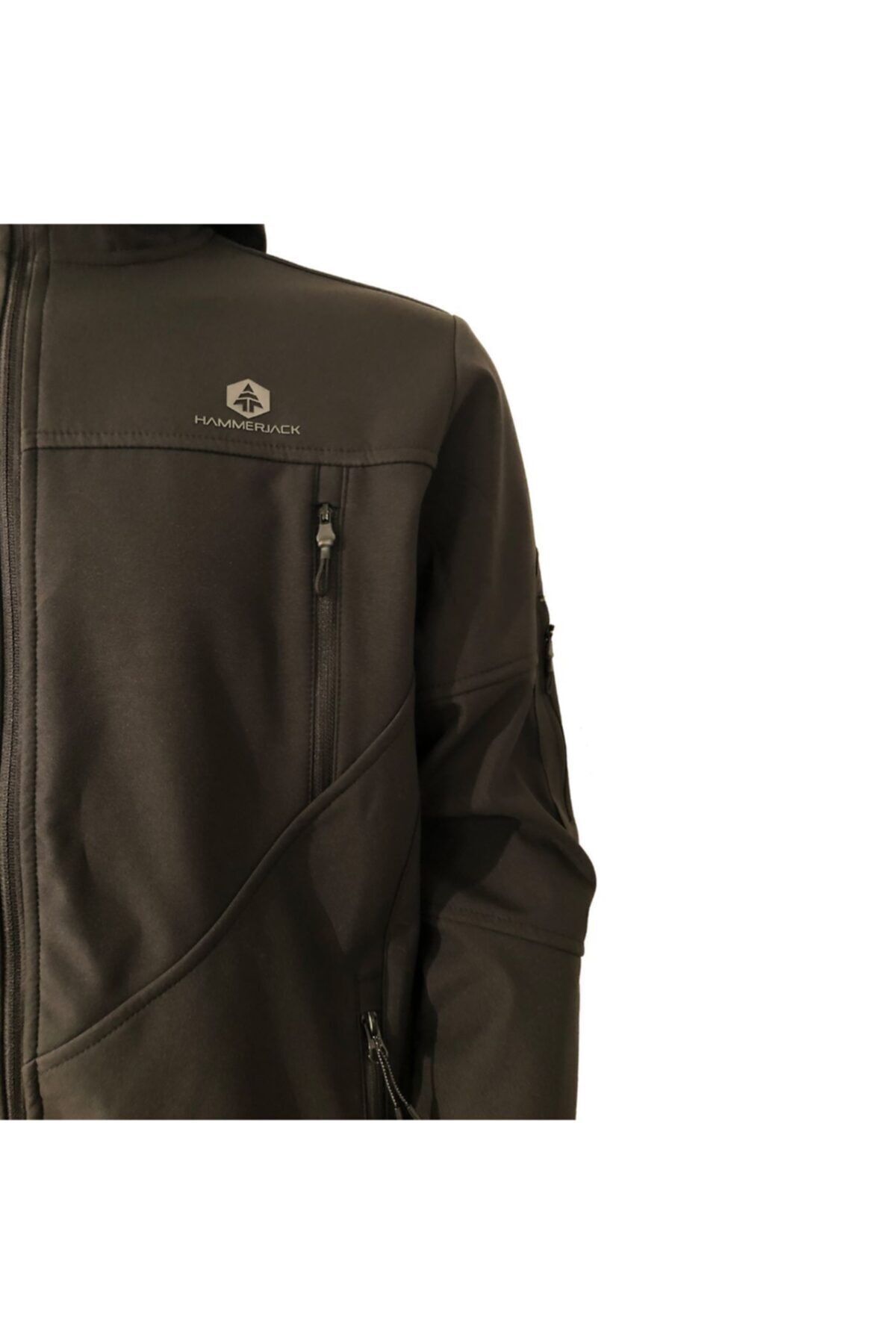Hammer Jack-Black Softshell Hooded Coat - 602 T48-E Trs 1006 2
