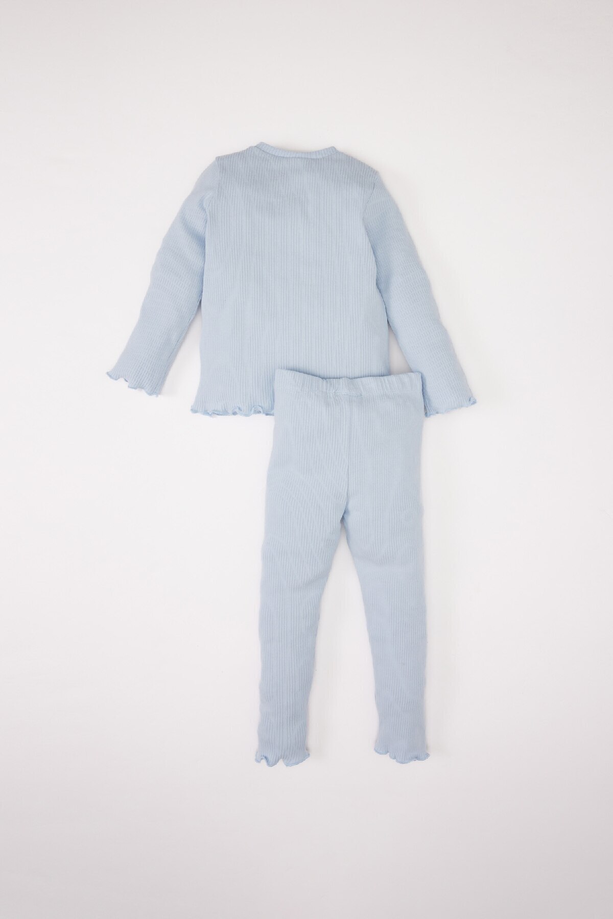 DeFacto-2-teiliges Set für Babys, Mädchen, Blumenmuster, geripptes Leibchen, langärmliges T-Shirt, elastischer Bund unten, Y1122a225sp 5