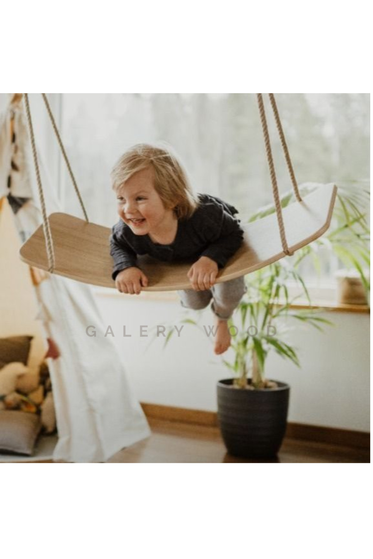Galery Wood-2 في 1 أرجوحة التوازن ولوحة الأنشطة 6