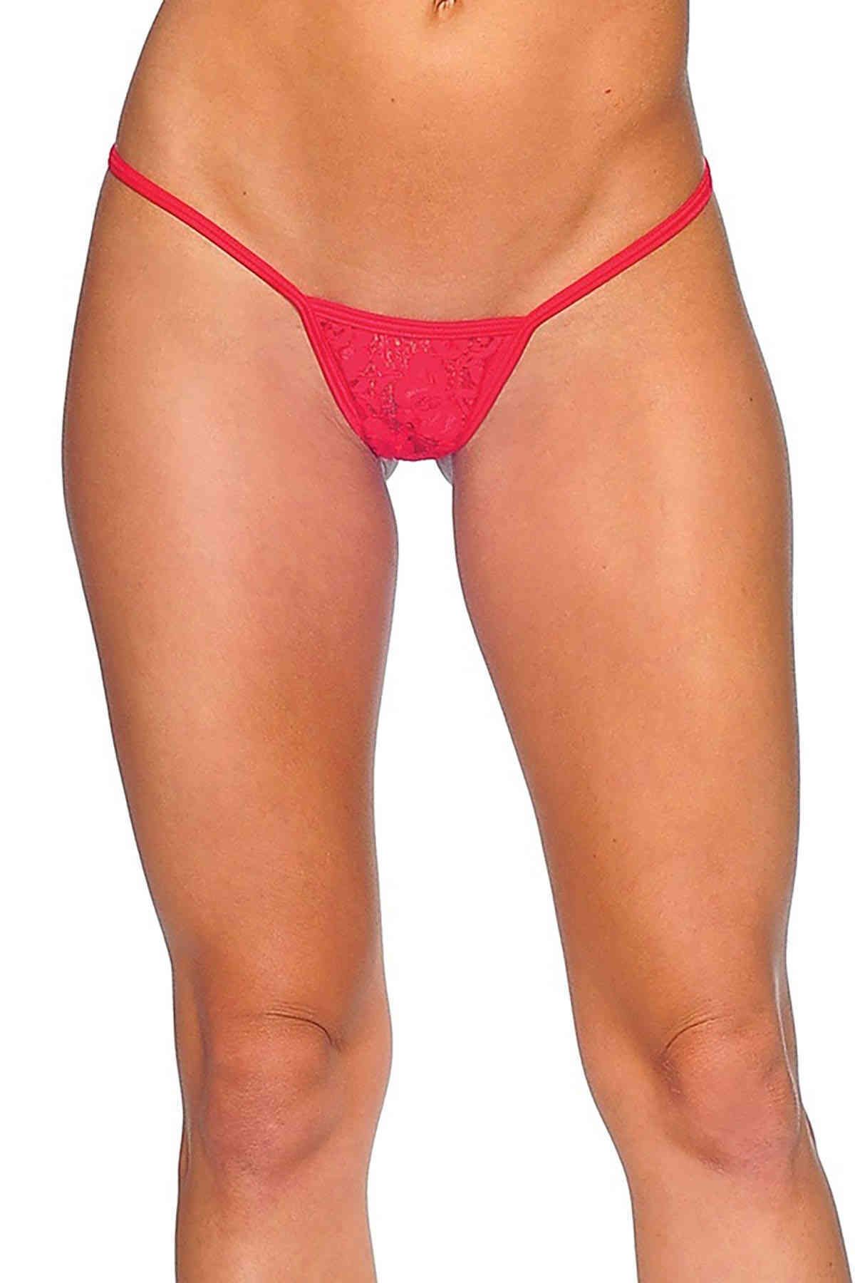 FantaziAtölyesi Kırmızı Dantelli Tanga TM1166