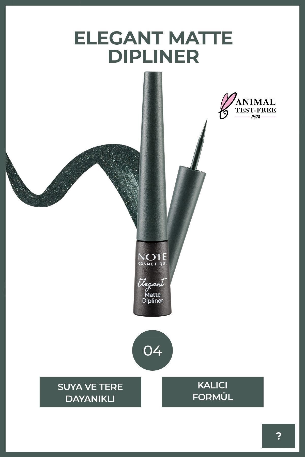 NOTE Dipliner Elegant Matte Rezistent La Apă – 04 Ocean Green – Verde - One Size
