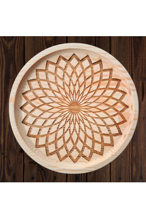 AE UMUT Yaşam Çiçeği Desenli Dekoratif Tabak