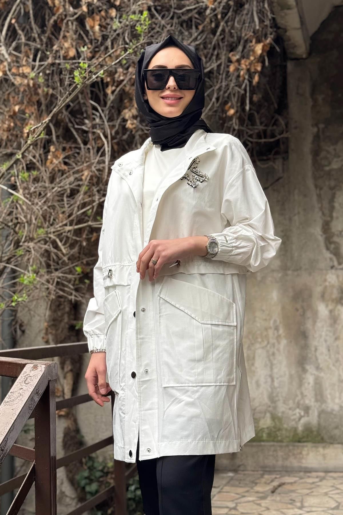 Moodbasic-Trench Mb25.69 Ecru 3