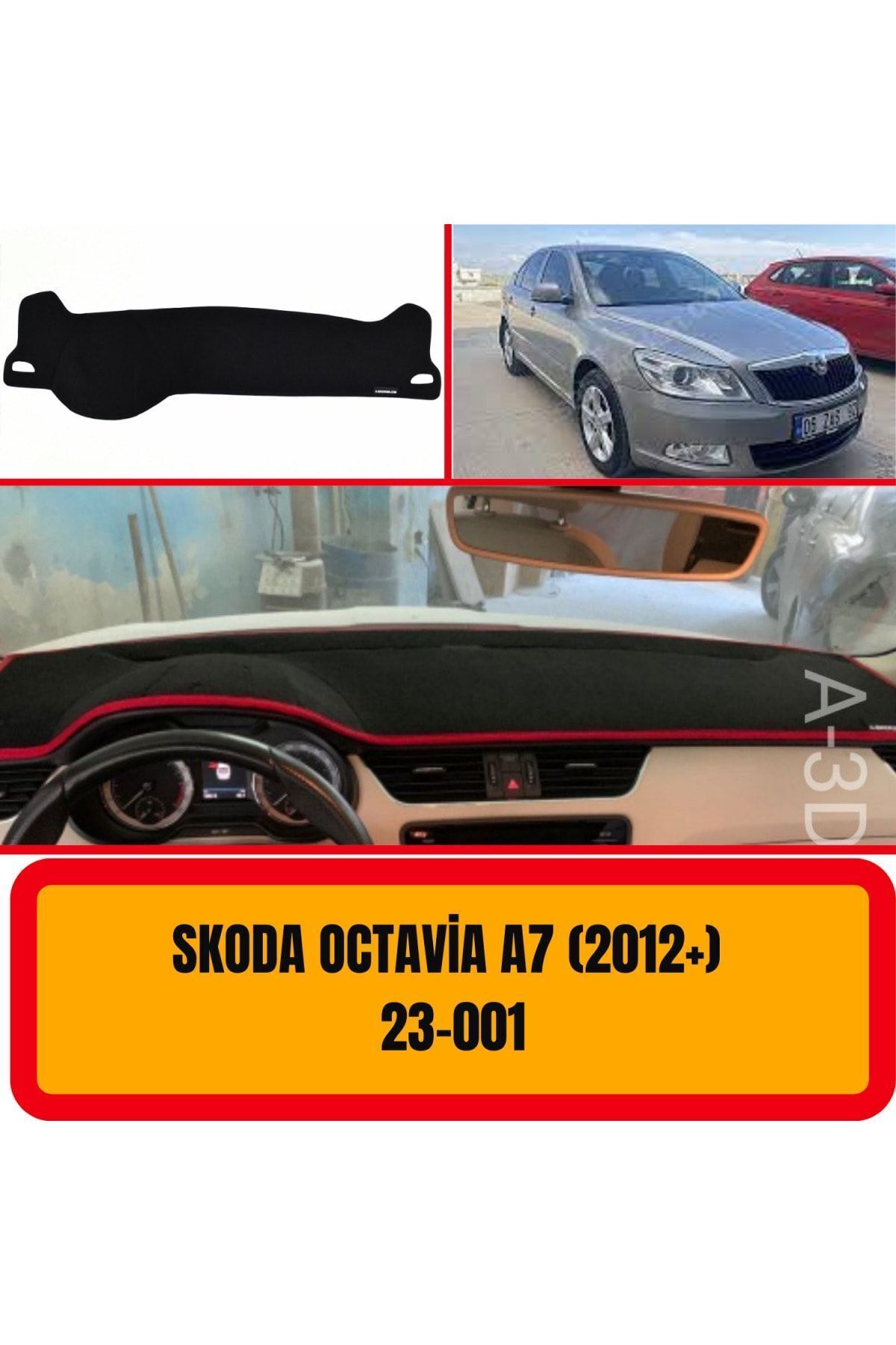 A3D TORPİDO KORUMA-Skoda Octavia A7 2012 - Cover with Front Chest and Panel Protection, Torpedo and Shell Detail, Carpet and Protective Effect 1