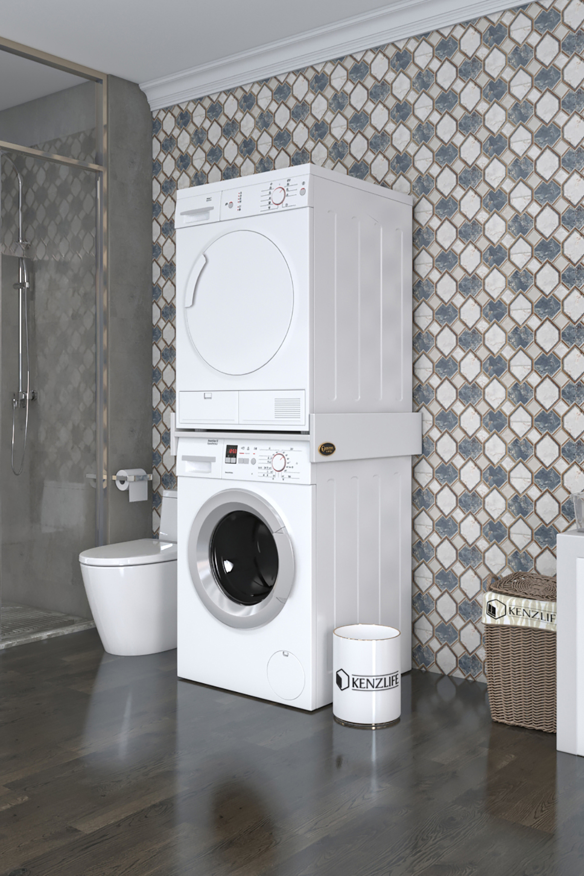 Kenzlife Çamaşır&Kurutma Makinesi Dolabı Hedeon Cvz 015*80*70