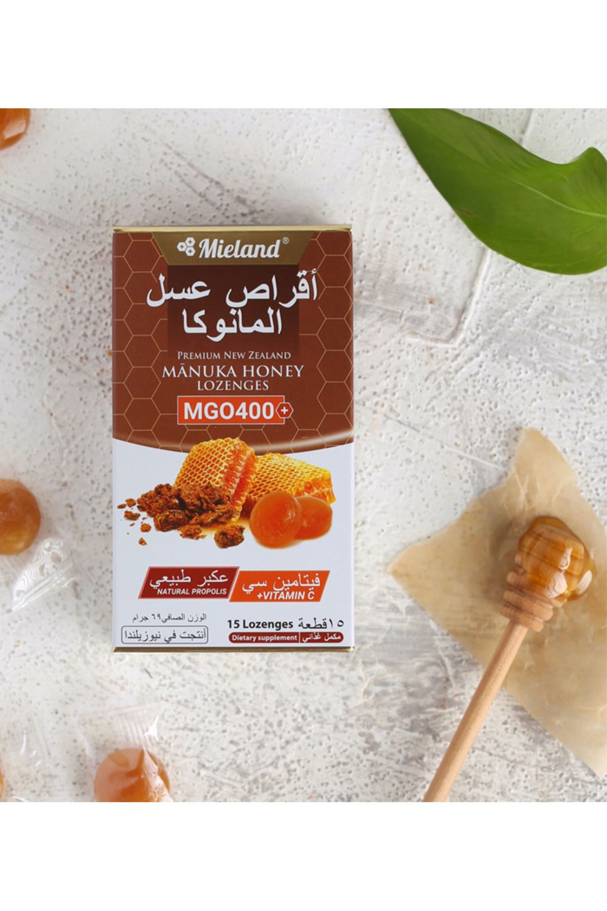 Manuka-Mieland Manuka Honey with itamin C and Propolis Concentrate 400 15 Pieces 2